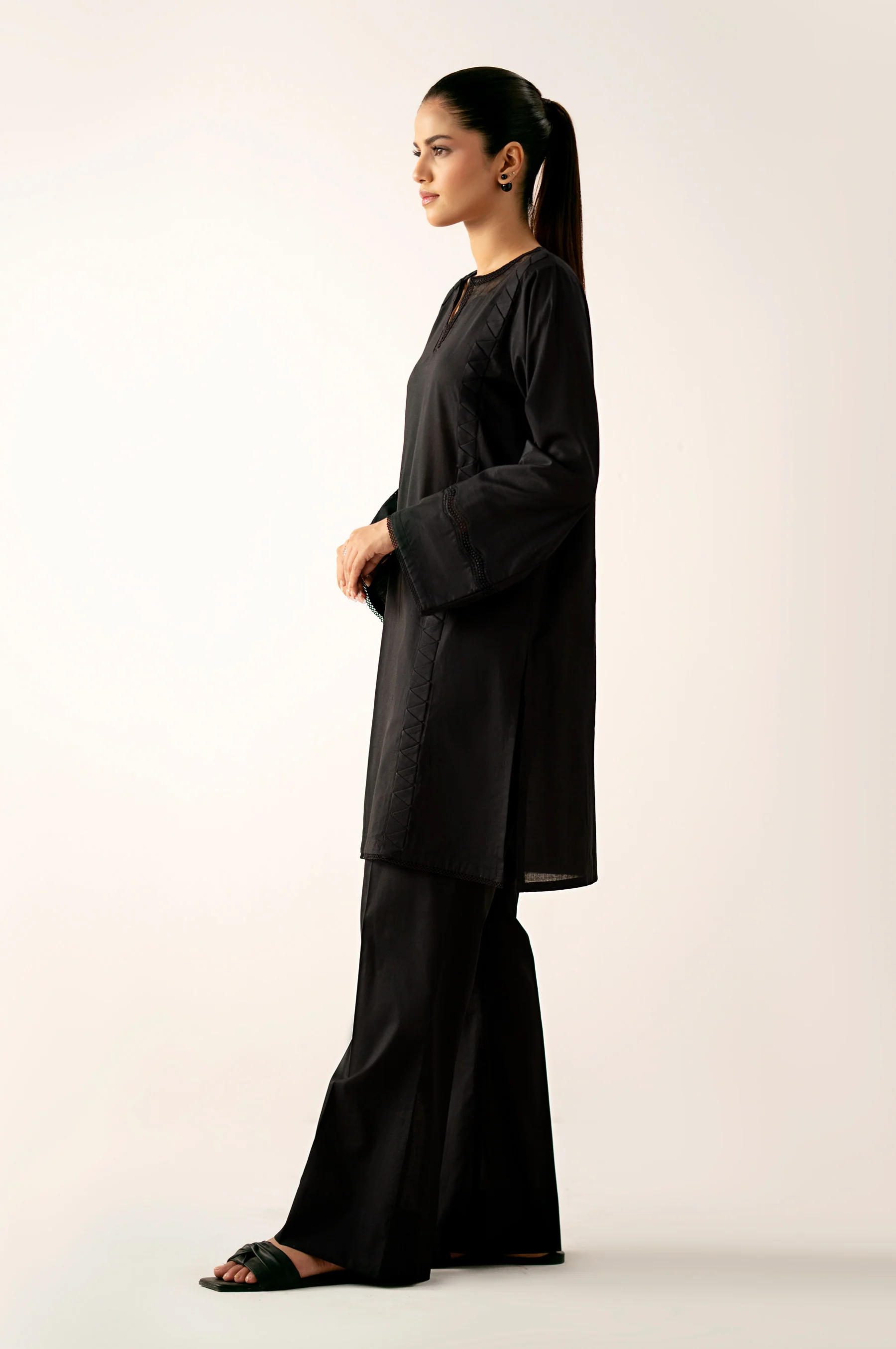 Stitched 2 Piece Stylized Cambric Suit - Image 3