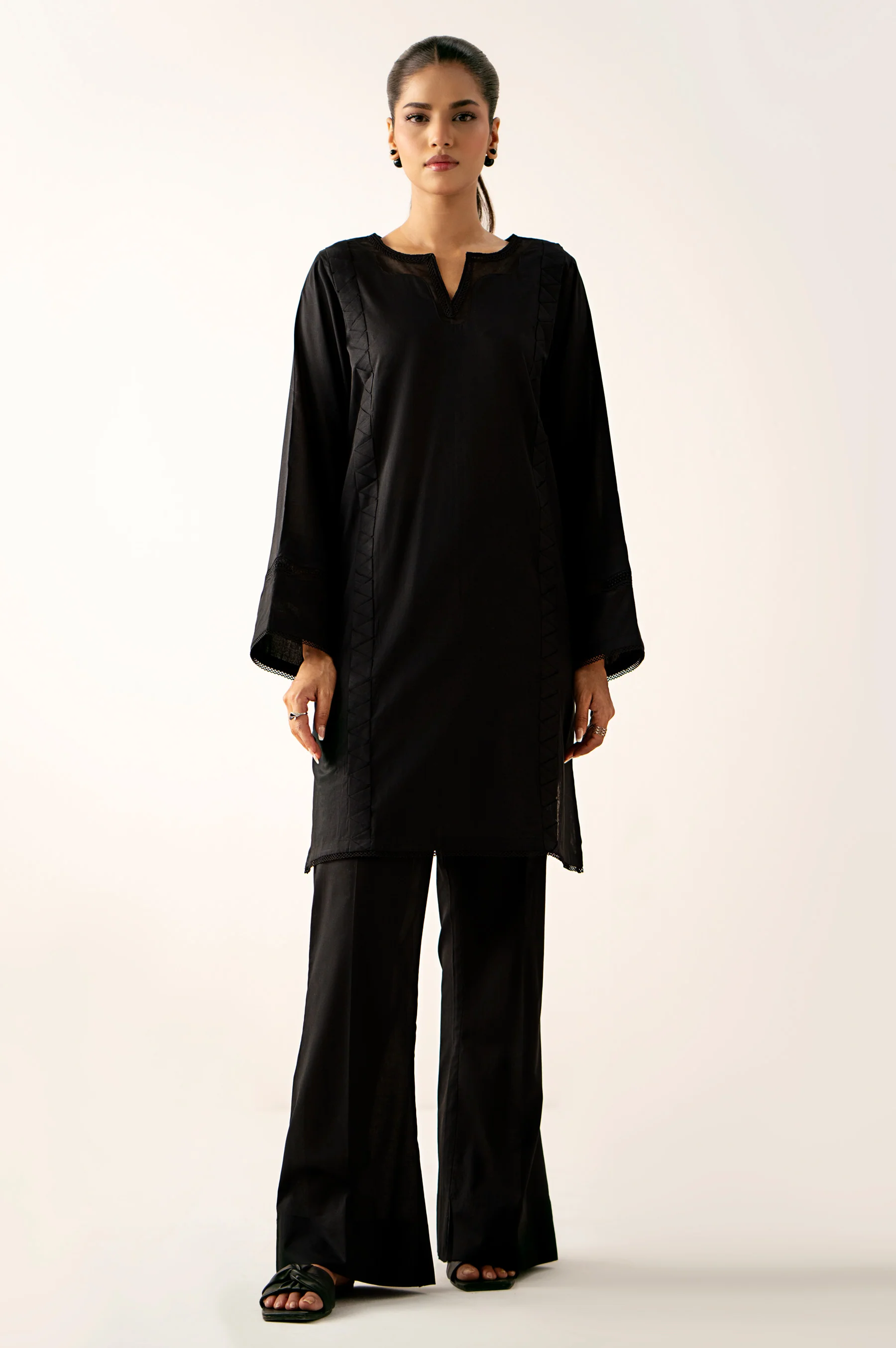 Stitched 2 Piece Stylized Cambric Suit - Image 6