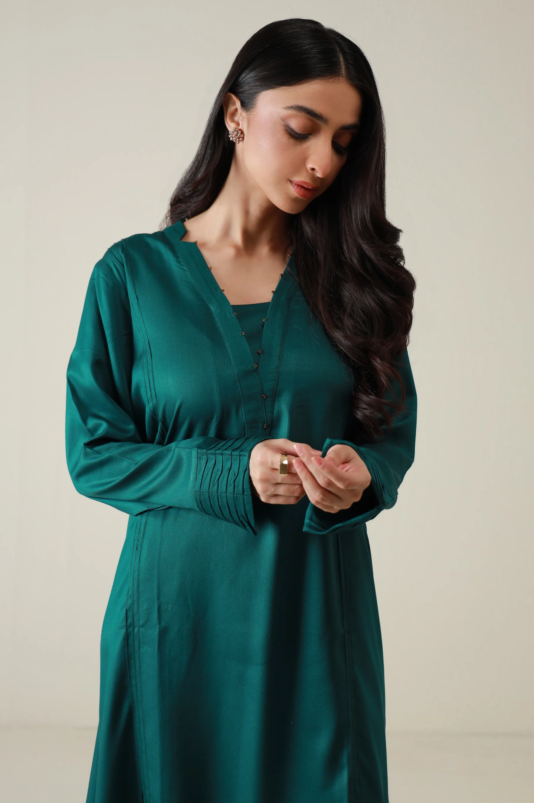 Stitched 2 Piece Stylized Cambric Suit - Image 5