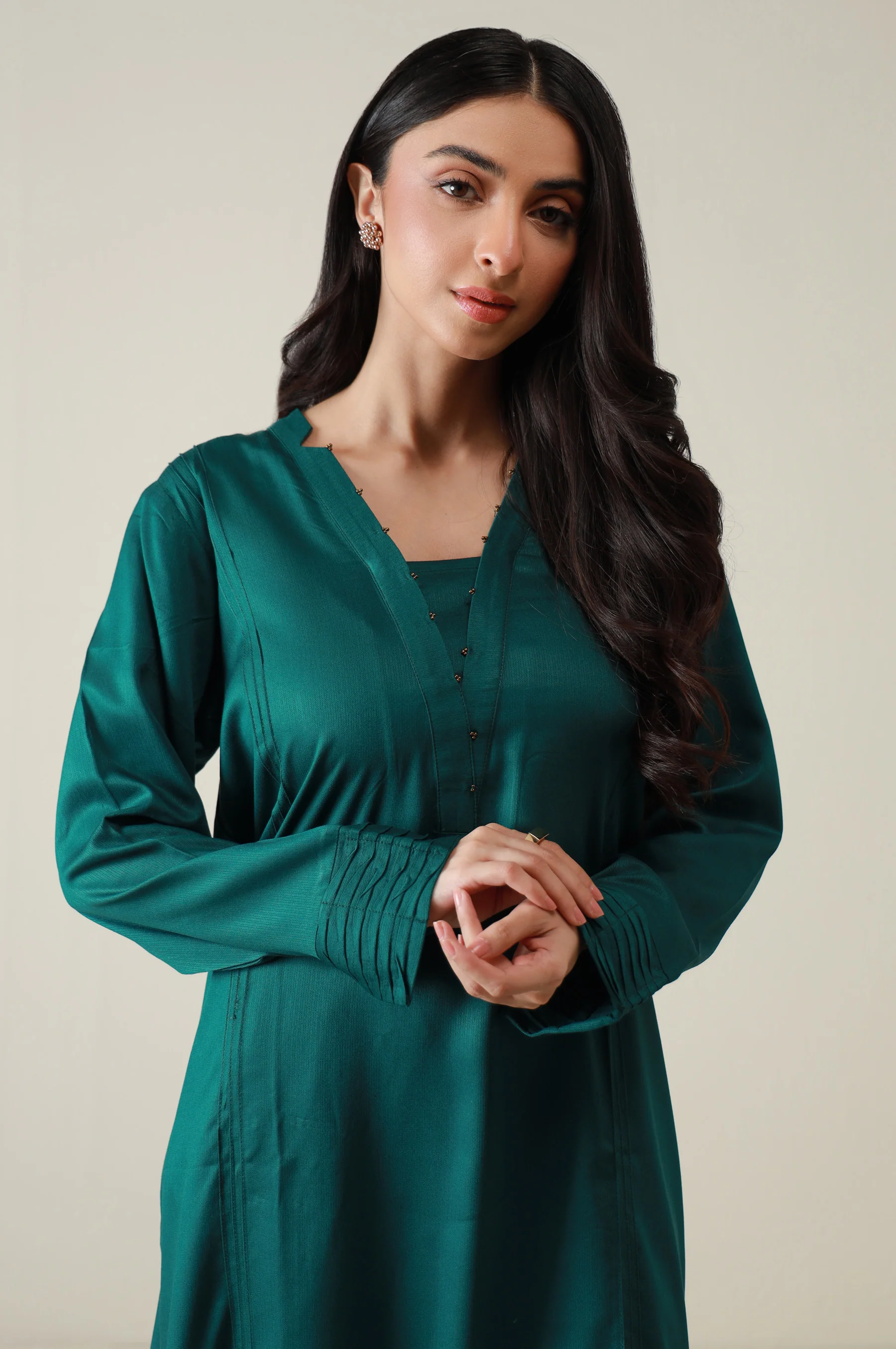 Stitched 2 Piece Stylized Cambric Suit - Image 6