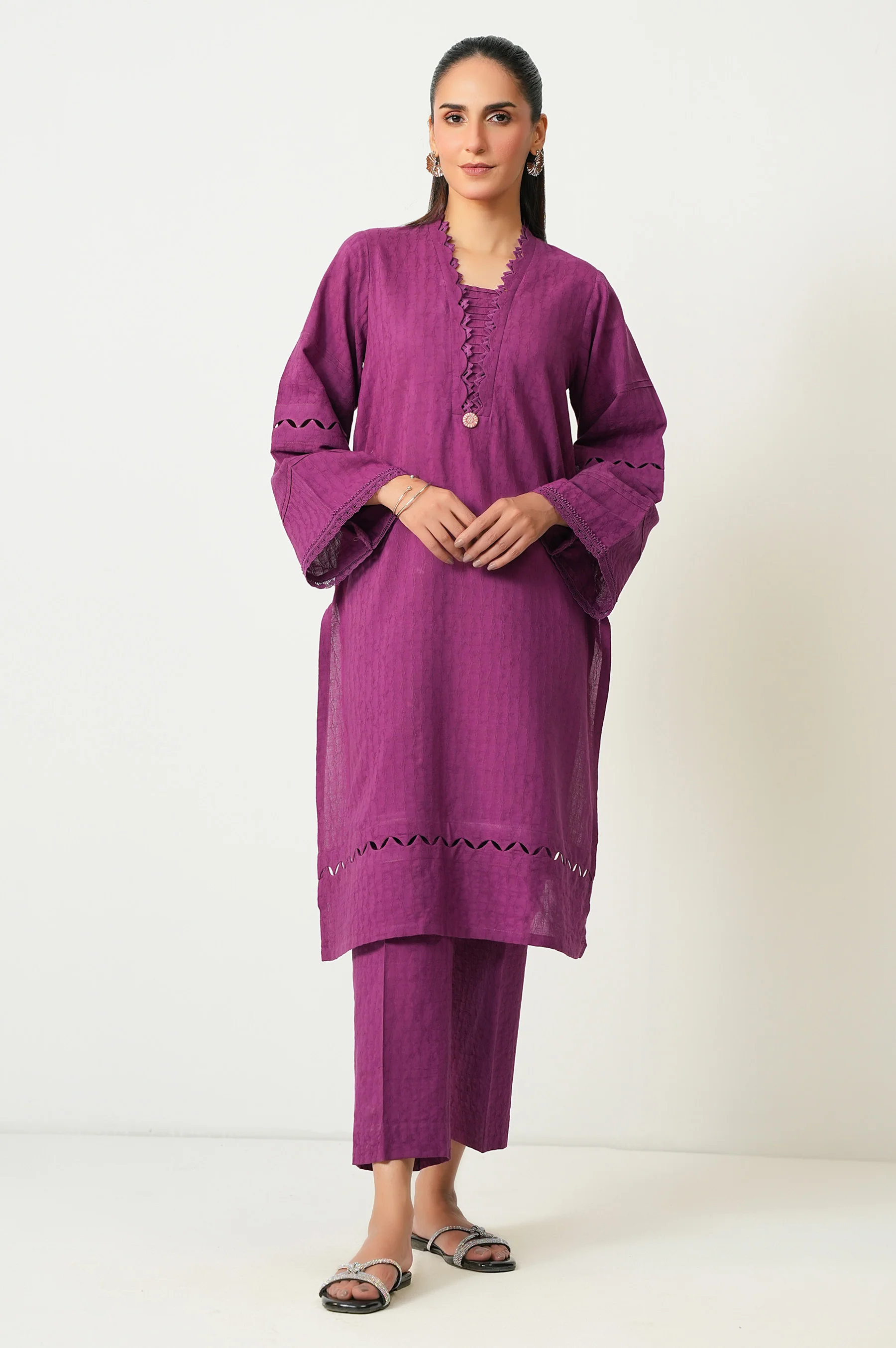 Stitched 2 Piece Stylized Dobby Suit