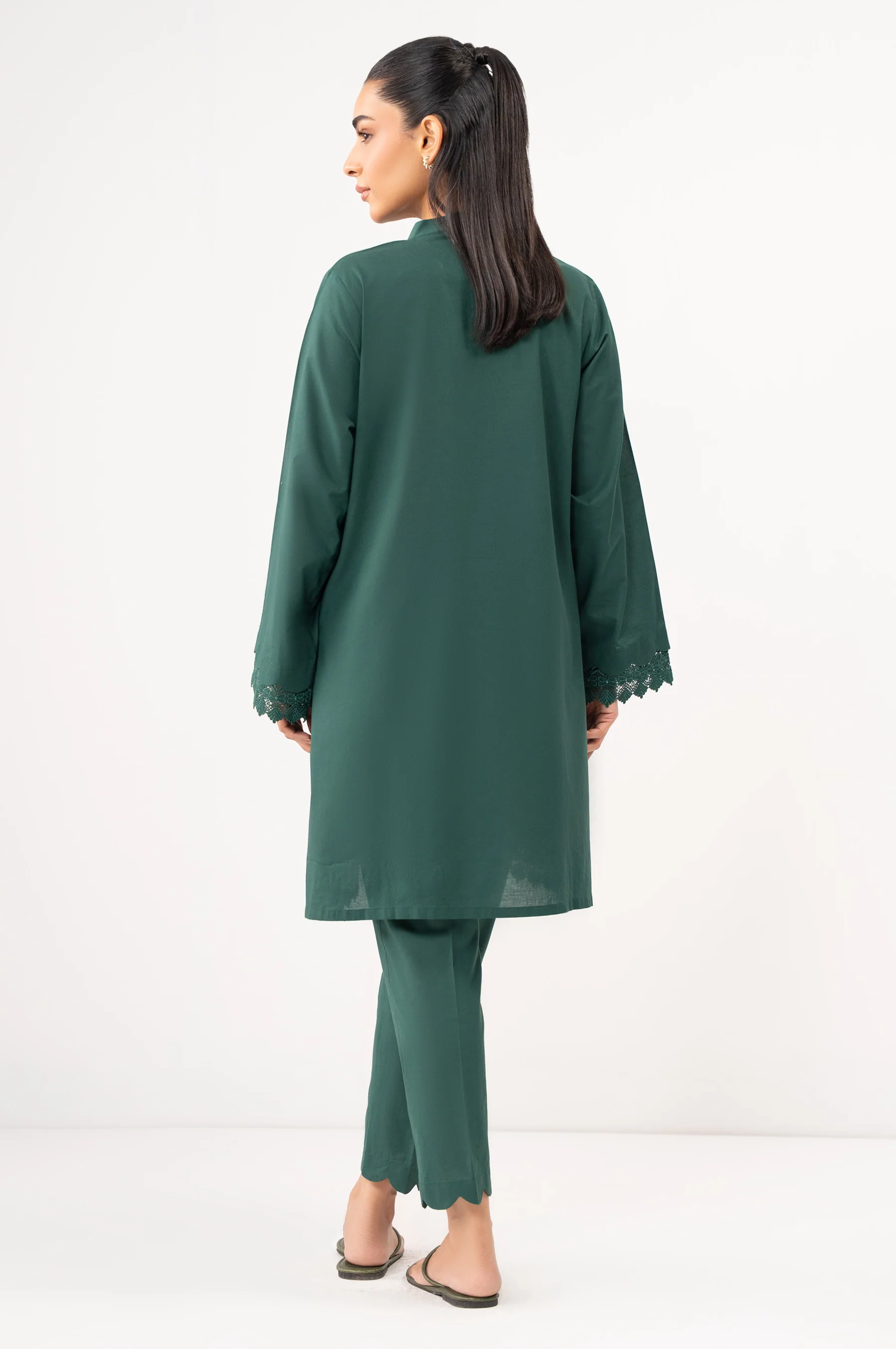 Stitched 2 Piece Dyed Cambric Suit - Image 5