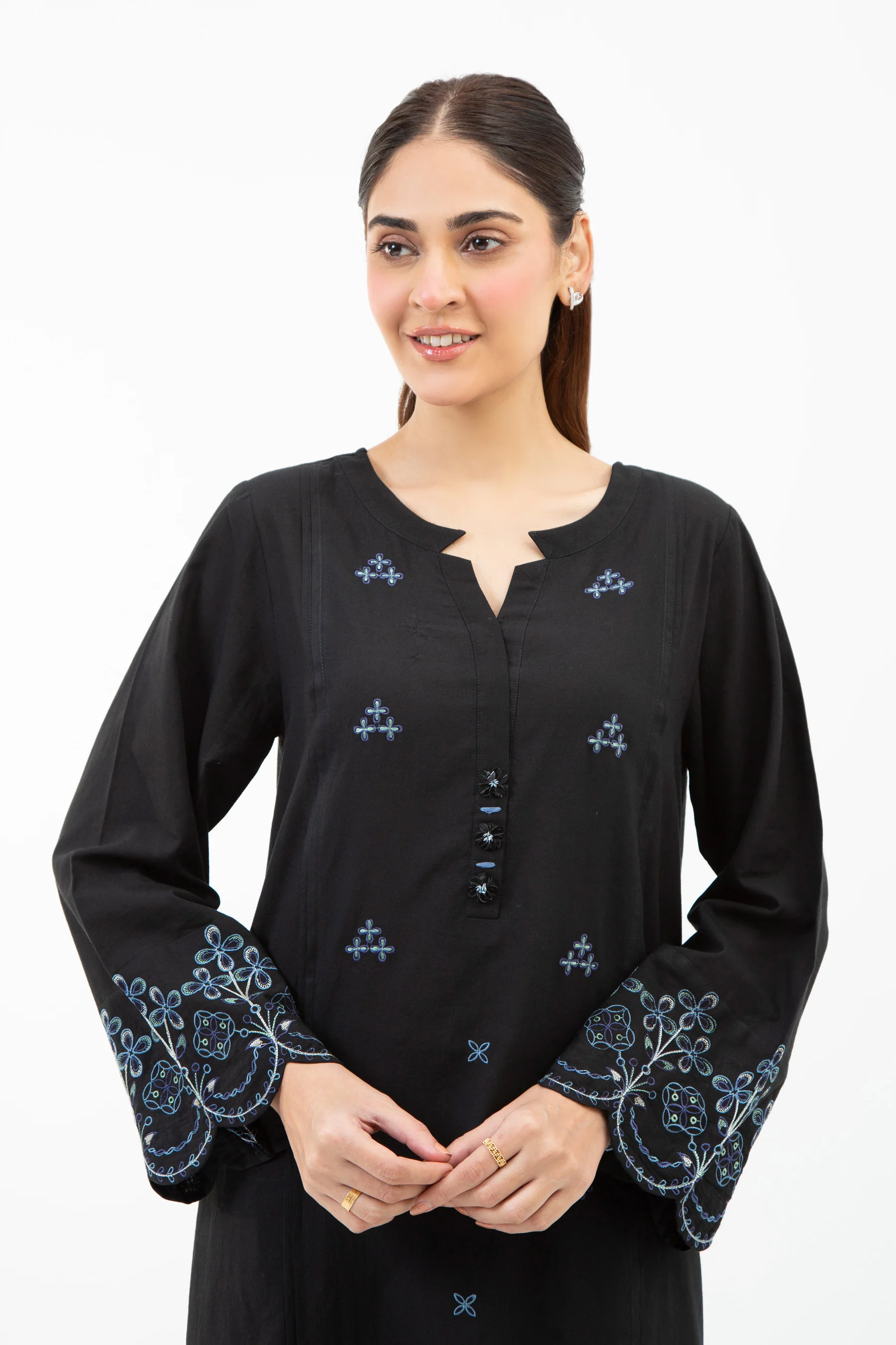 EMBROIDERED CAMBRIC STITCHED 2 PIECE SUIT - Image 5