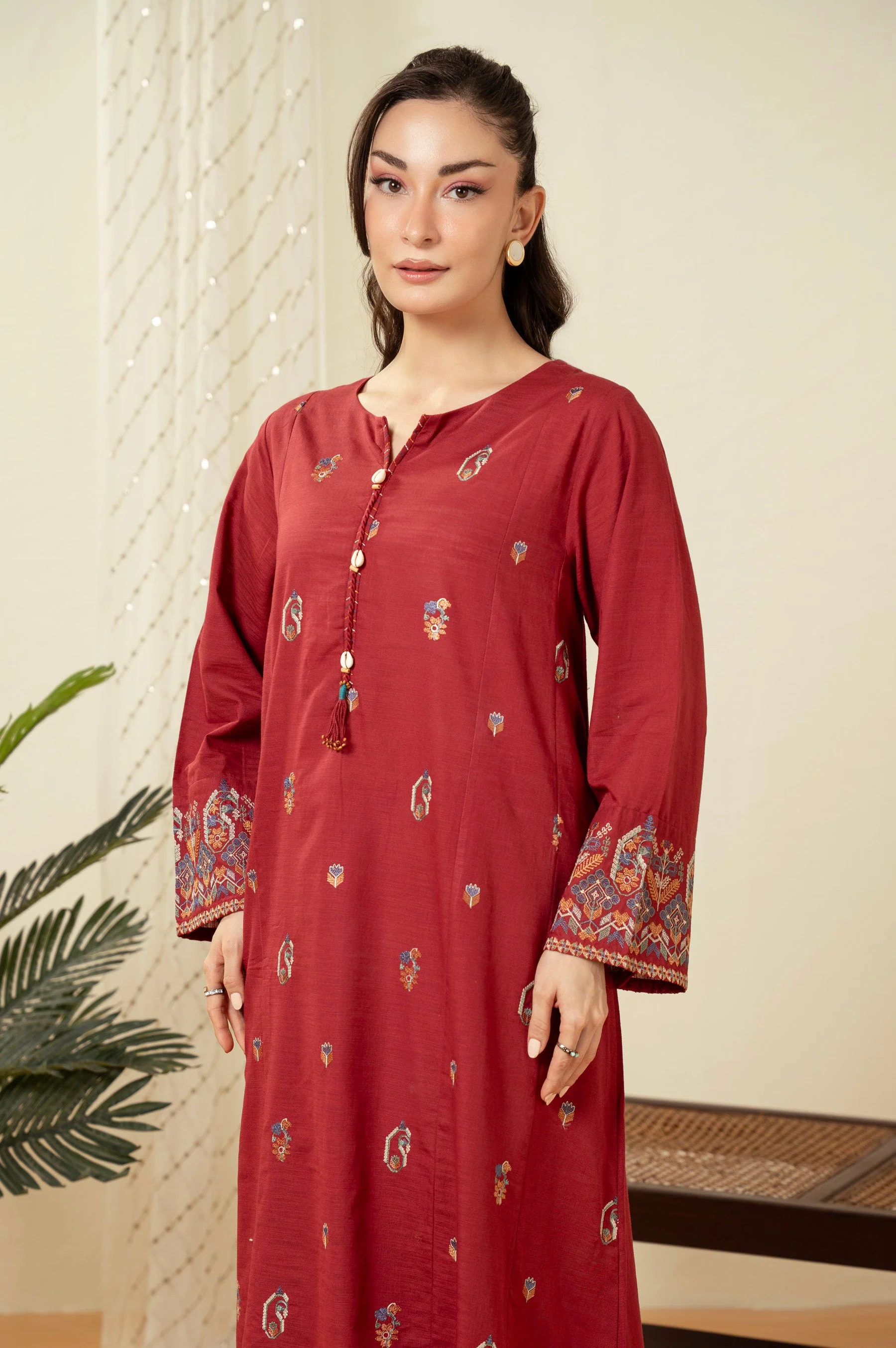 STITCHED EMBROIDERED SHIRT BOTTOM (FACTORY E-OUTLET) - Image 3