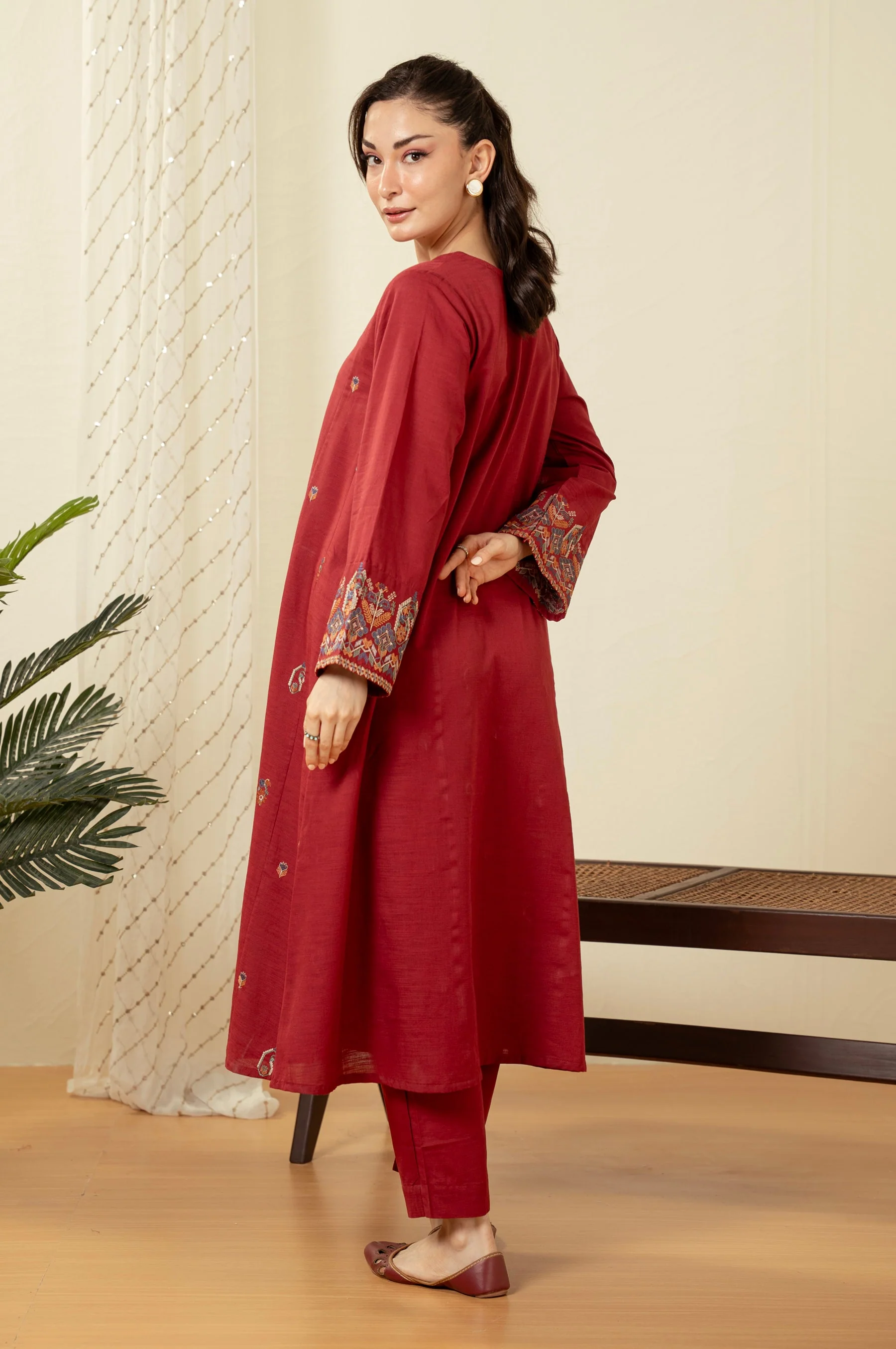 STITCHED EMBROIDERED SHIRT BOTTOM (FACTORY E-OUTLET) - Image 5
