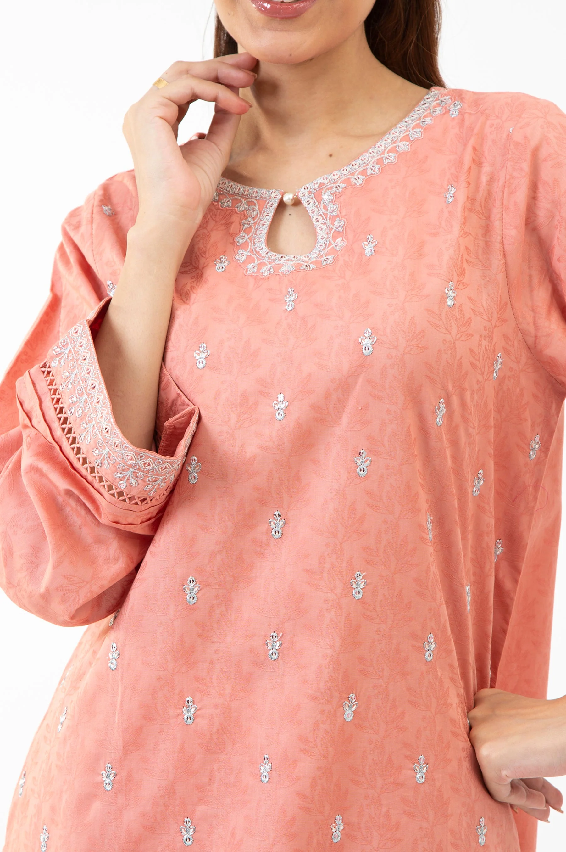 STITCHED EMBROIDERED SHIRT BOTTOM (FACTORY E-OUTLET) - Image 2