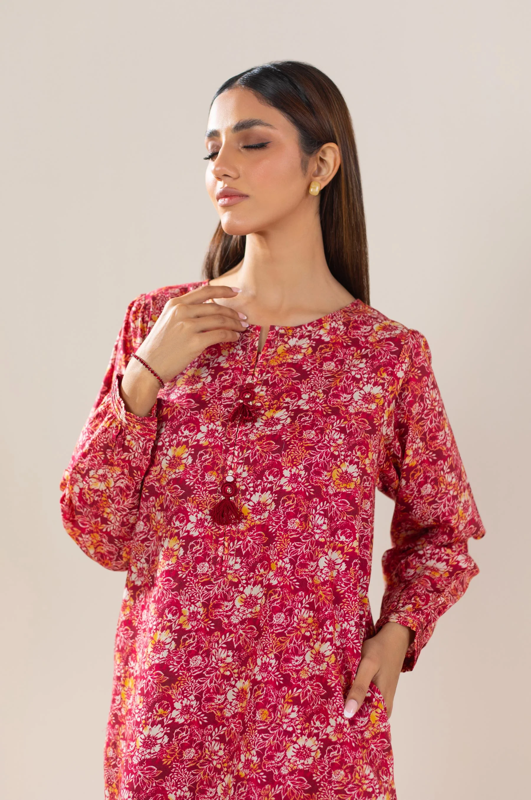 Stitched 2 Piece Printed Lawn Suit - Image 3
