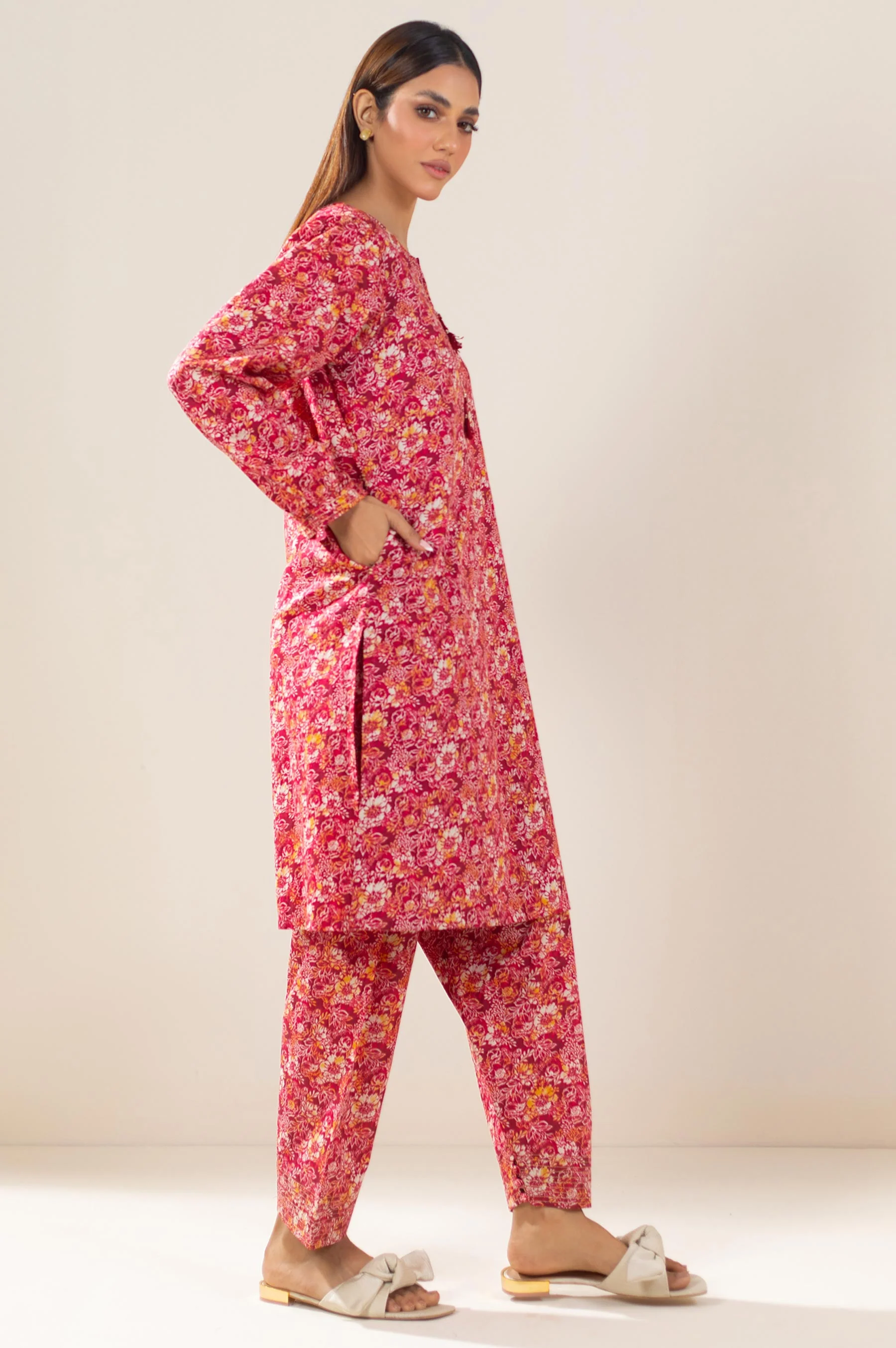 Stitched 2 Piece Printed Lawn Suit - Image 5