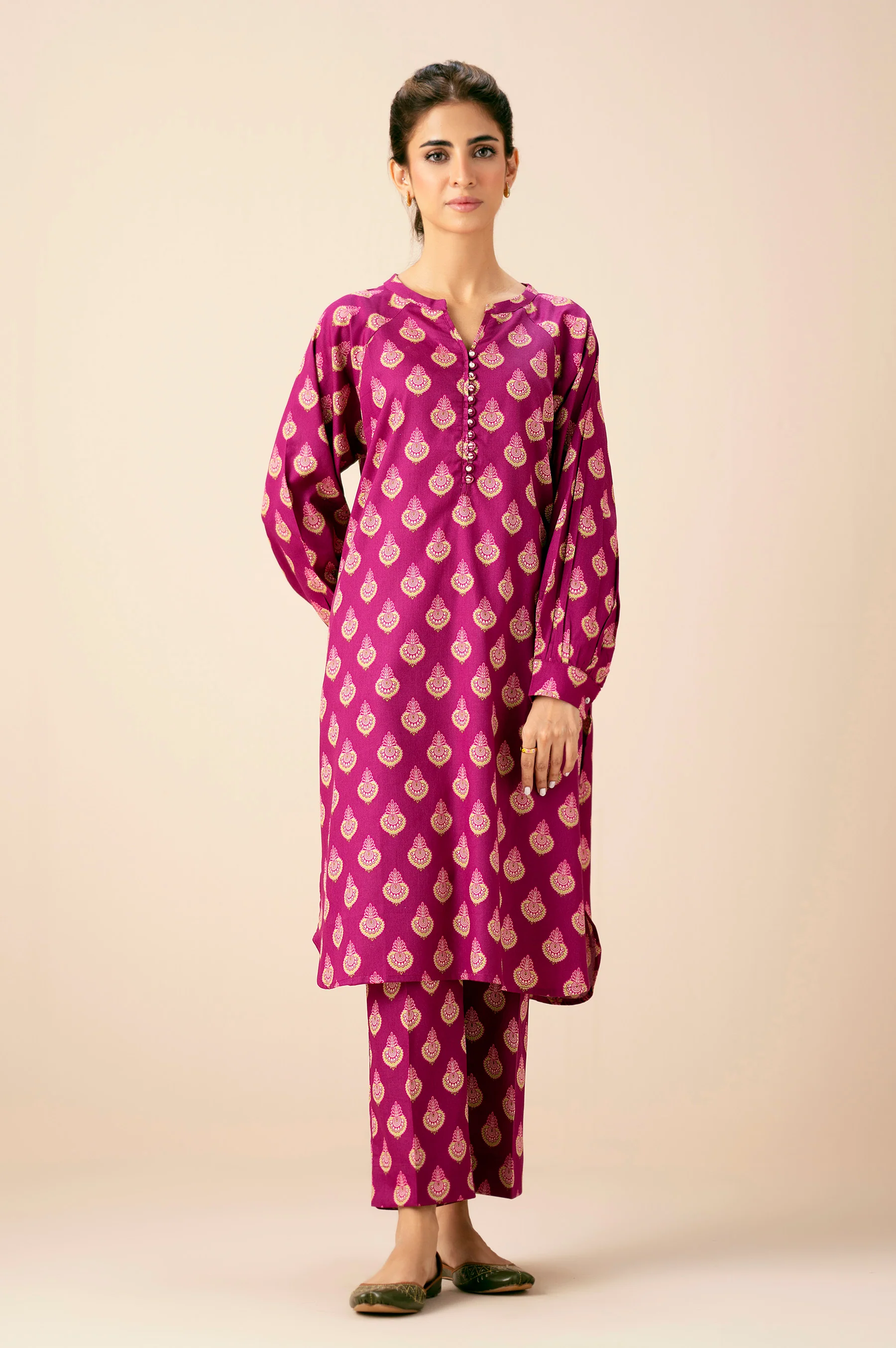 STITCHED PRINTED SHIRT BOTTOM - Image 2