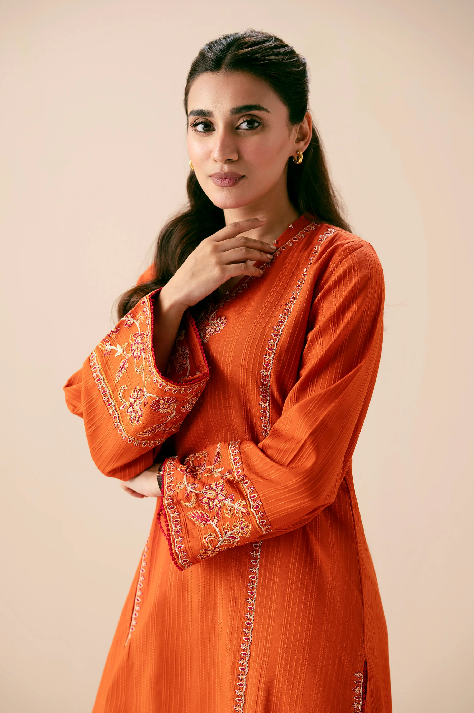Stitched 2 Piece Textured Slub Suit - Image 2