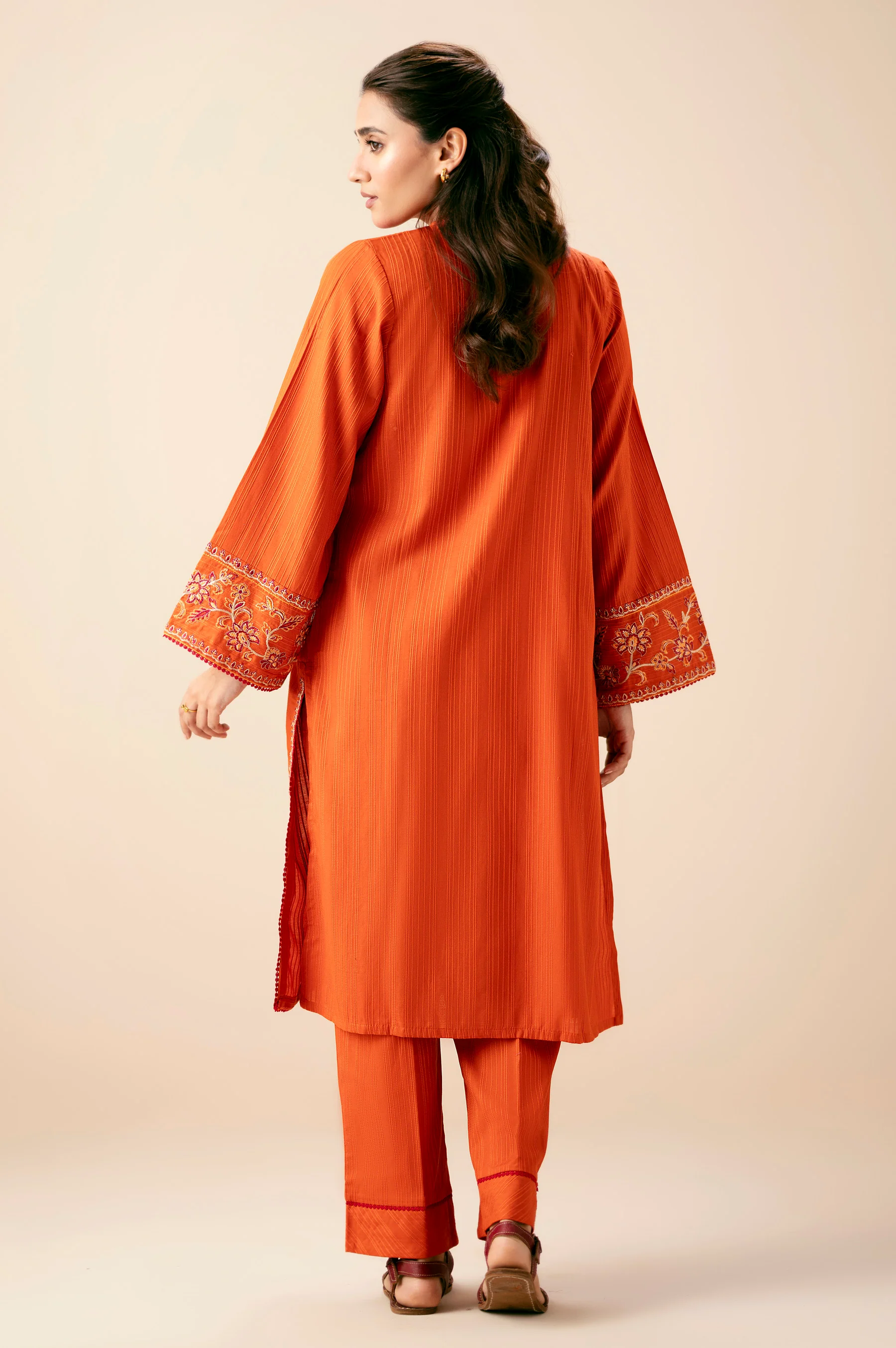 Stitched 2 Piece Textured Slub Suit - Image 5