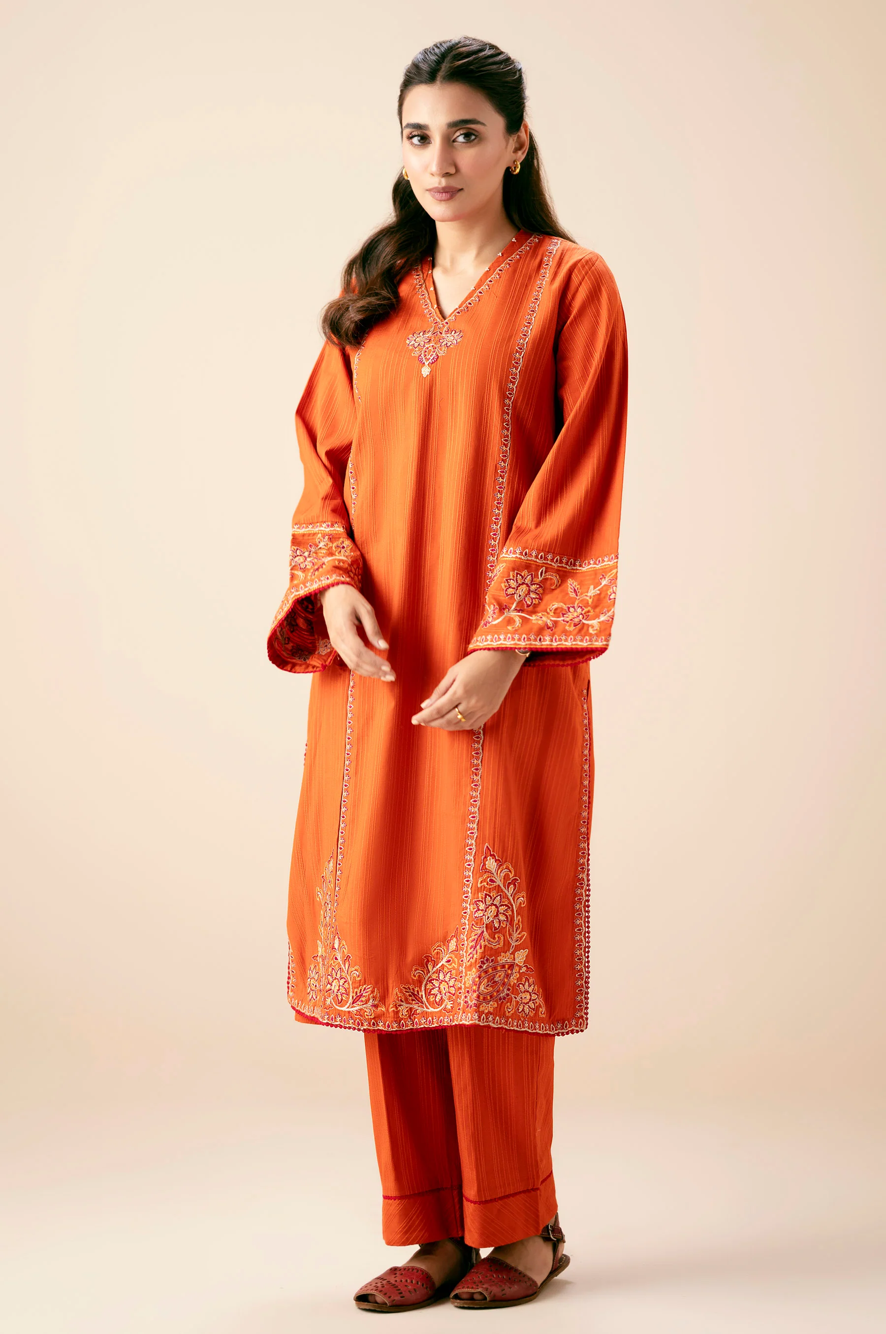 Stitched 2 Piece Textured Slub Suit - Image 6