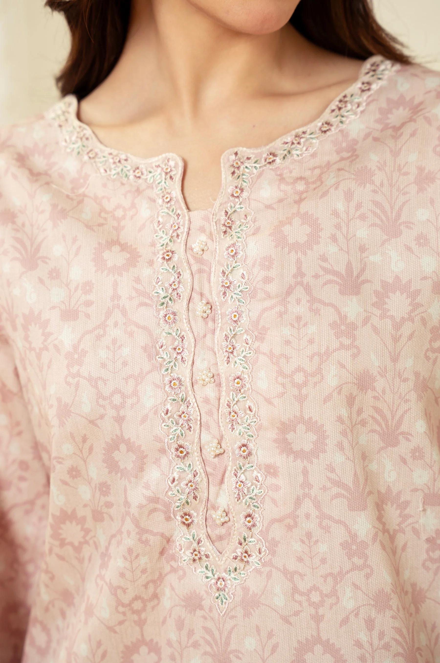 STITCHED EMBROIDERED SHIRT BOTTOM - Image 6