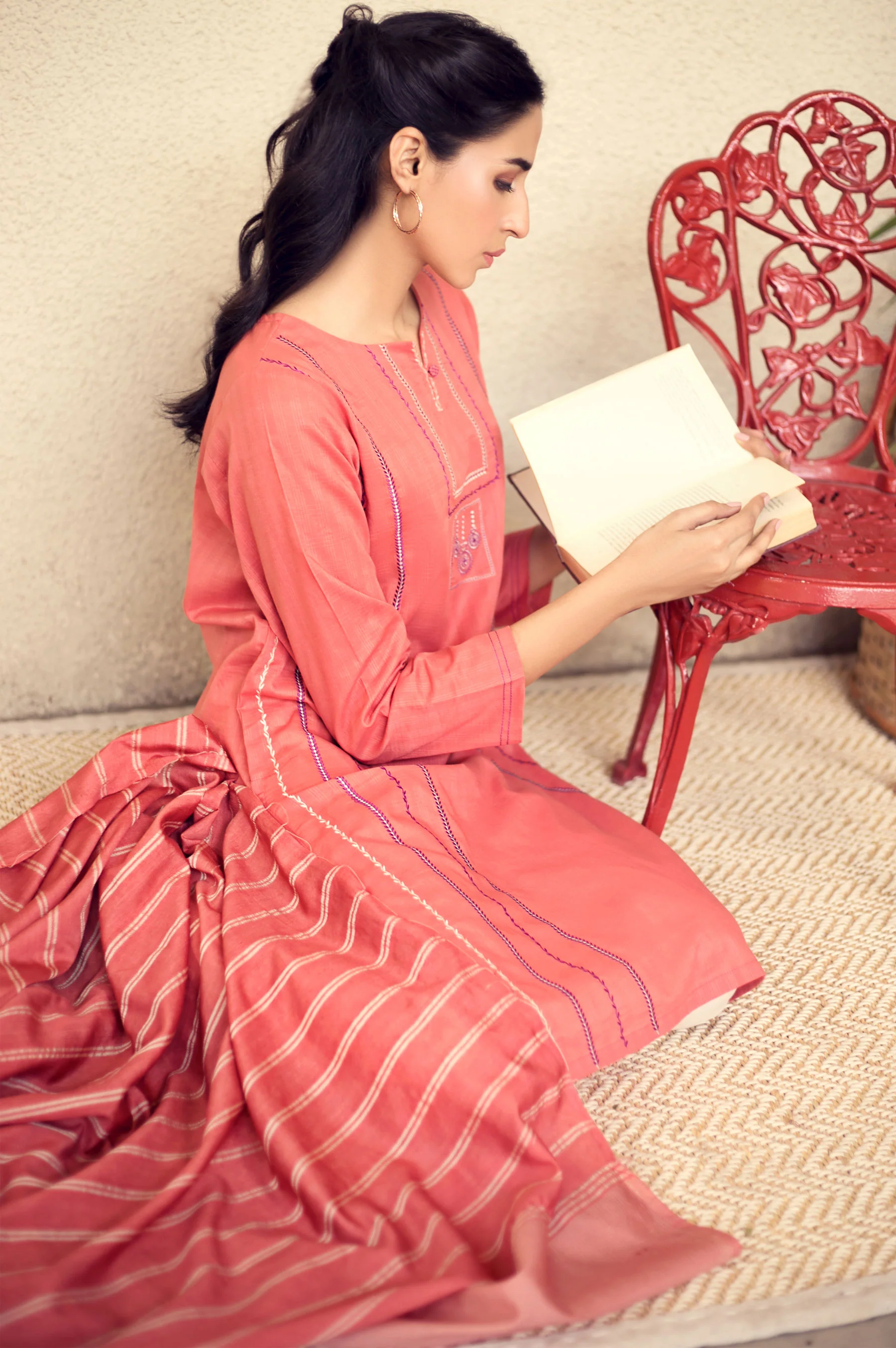 Stitched 2 Piece Embroidered Suit - Image 5