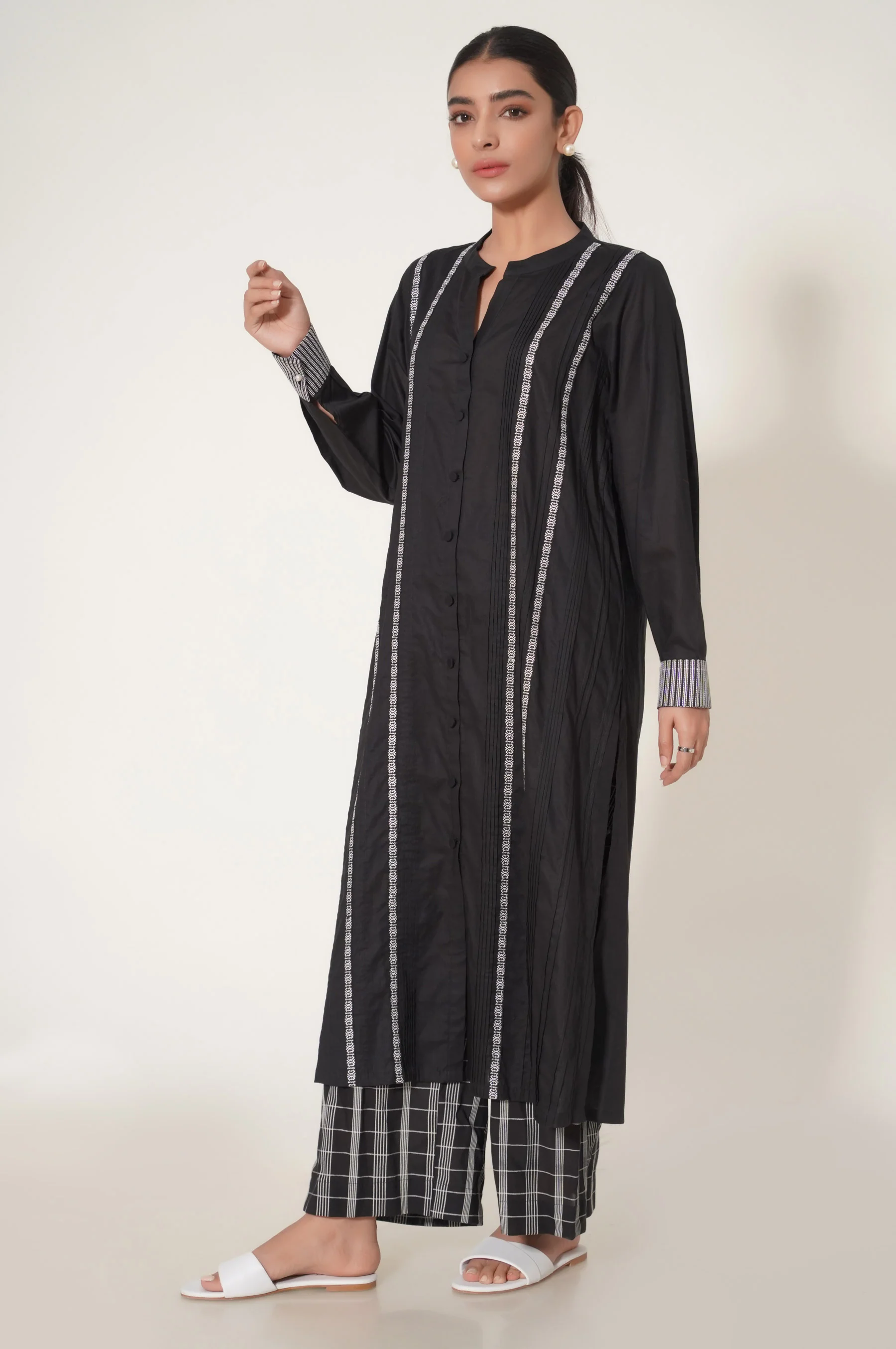 Stitched 2 Piece Embroidered Suit