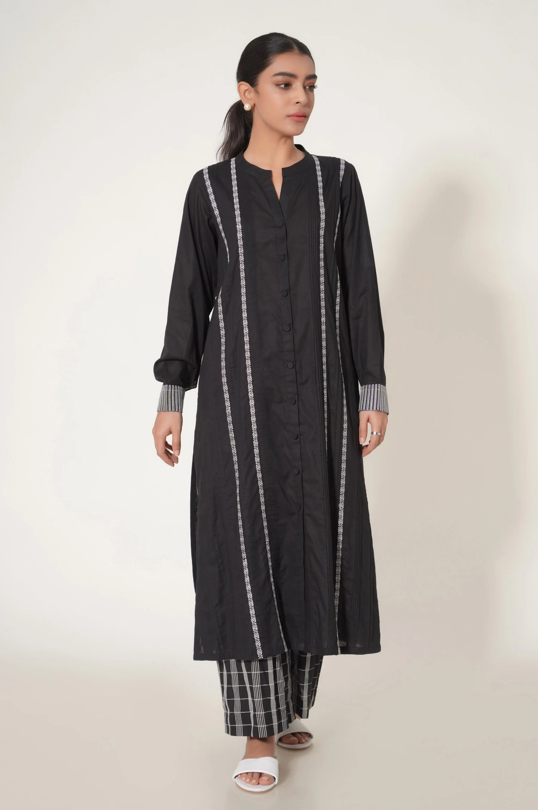 Stitched 2 Piece Embroidered Suit - Image 2