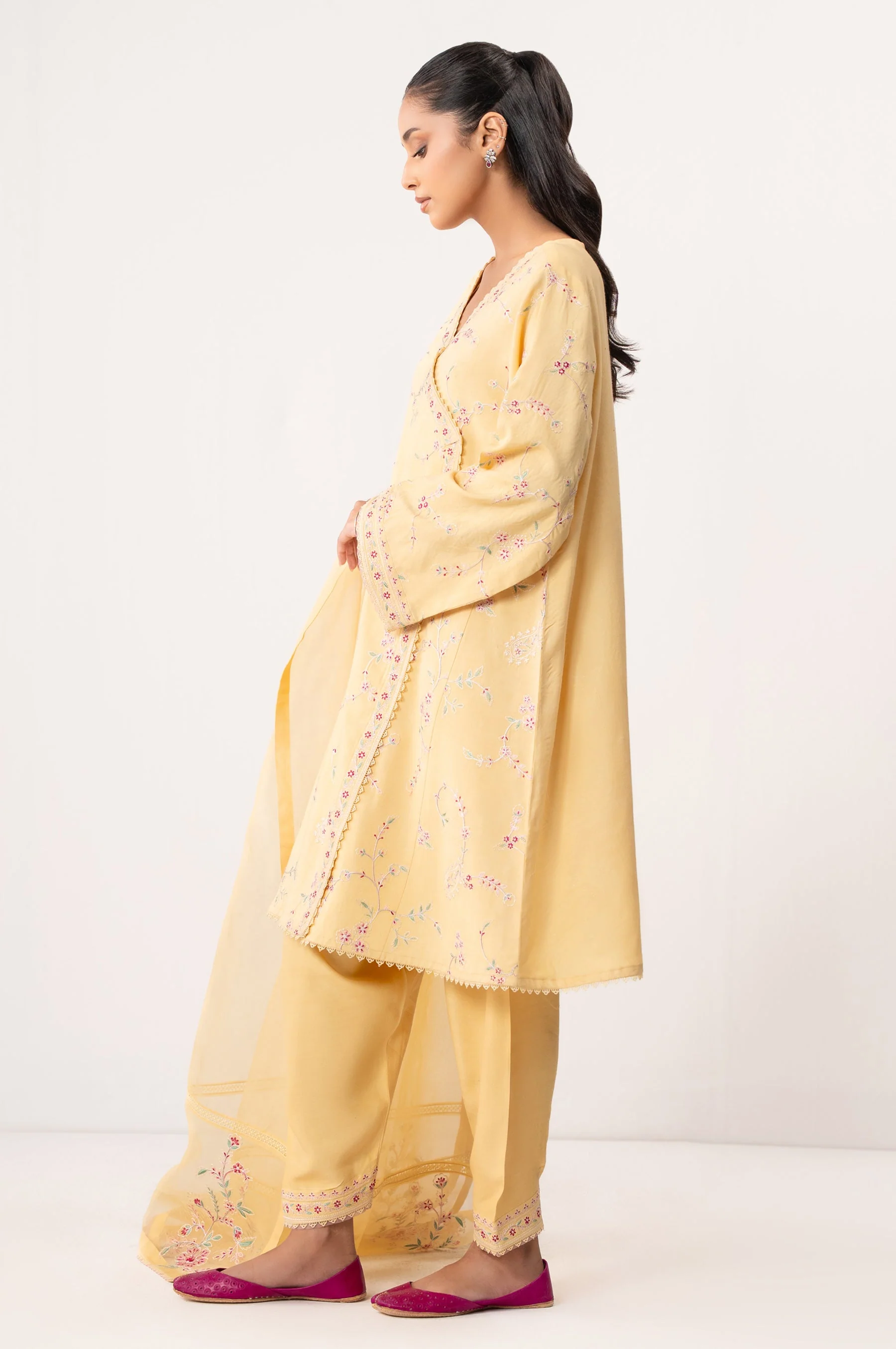 STITCHED EMBROIDERED OAK SILK SUIT (FACTORY E-OUTLET) - Image 6