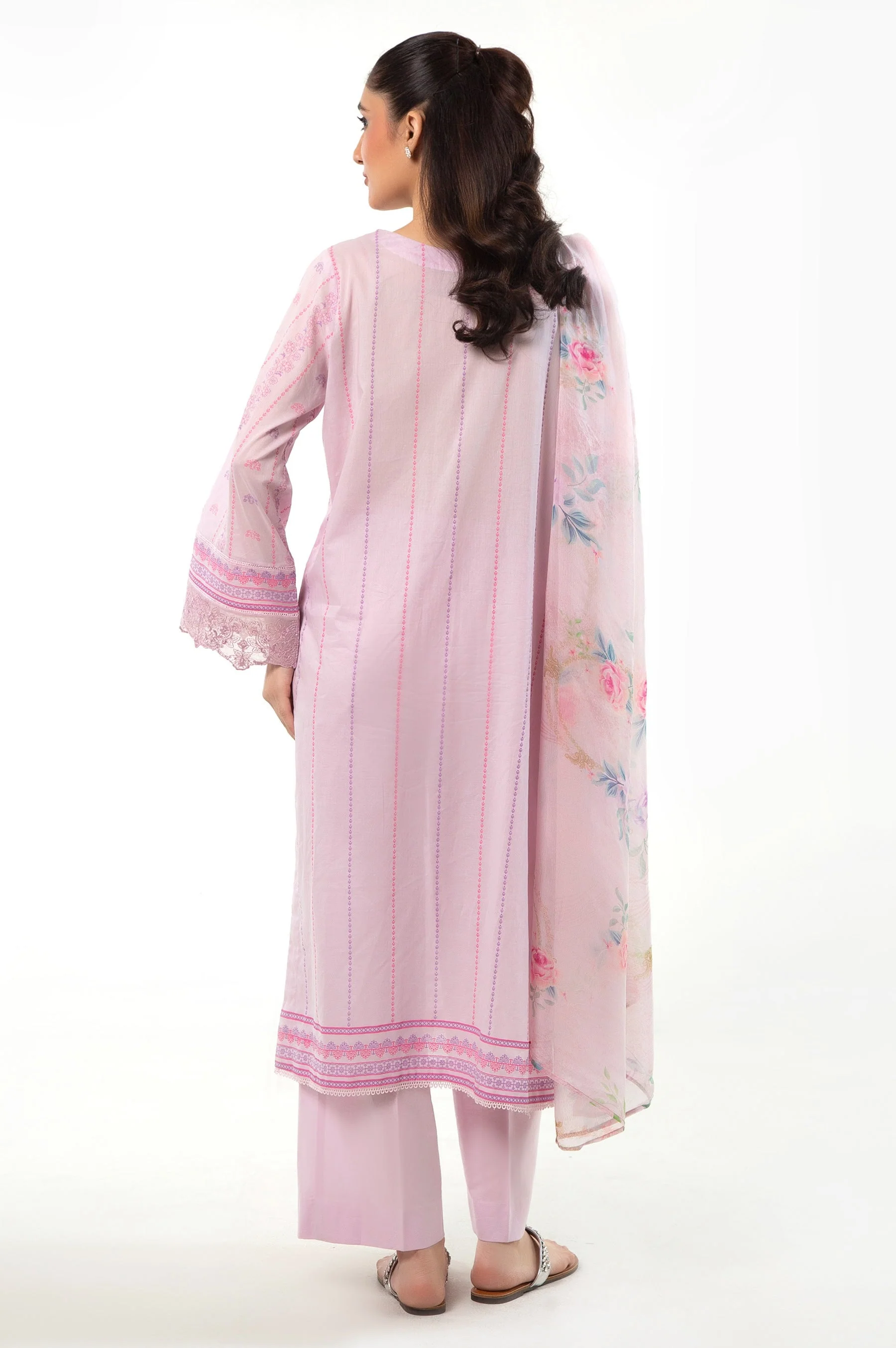 EMBROIDERED LAW STITCHED 3 PIECE SUIT (FACTORY E-OUTLET) - Image 4