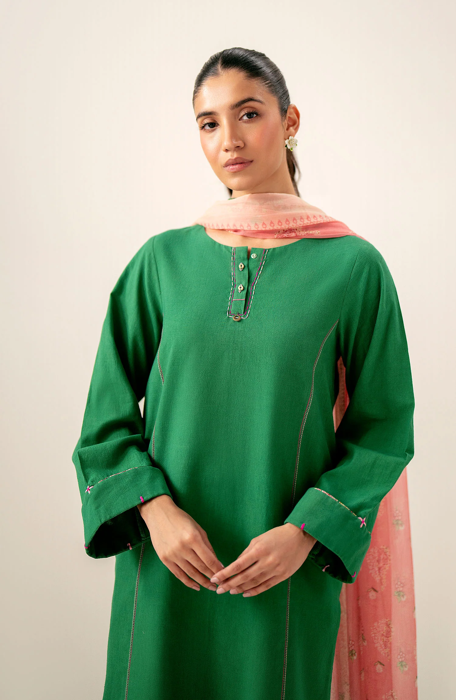 Stitch 3 Piece Dyed Lawn Suit - Image 6