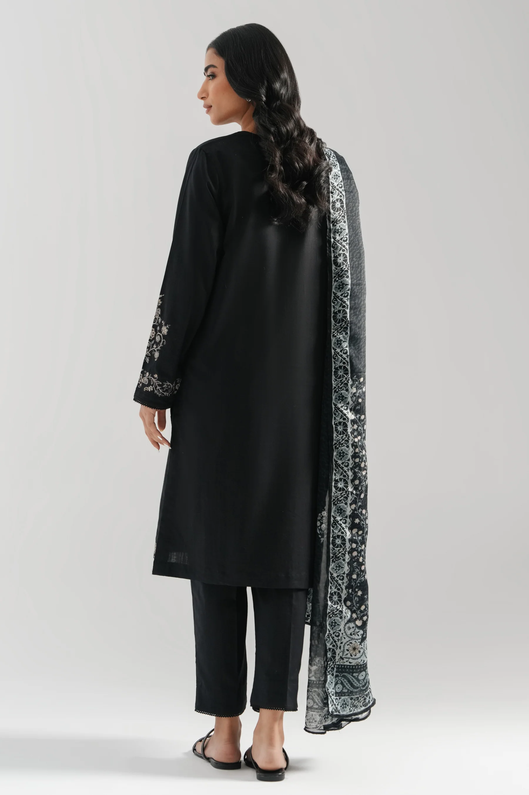 STITCHED PRINTED BOTH SIDE SLUB SUIT - Image 5