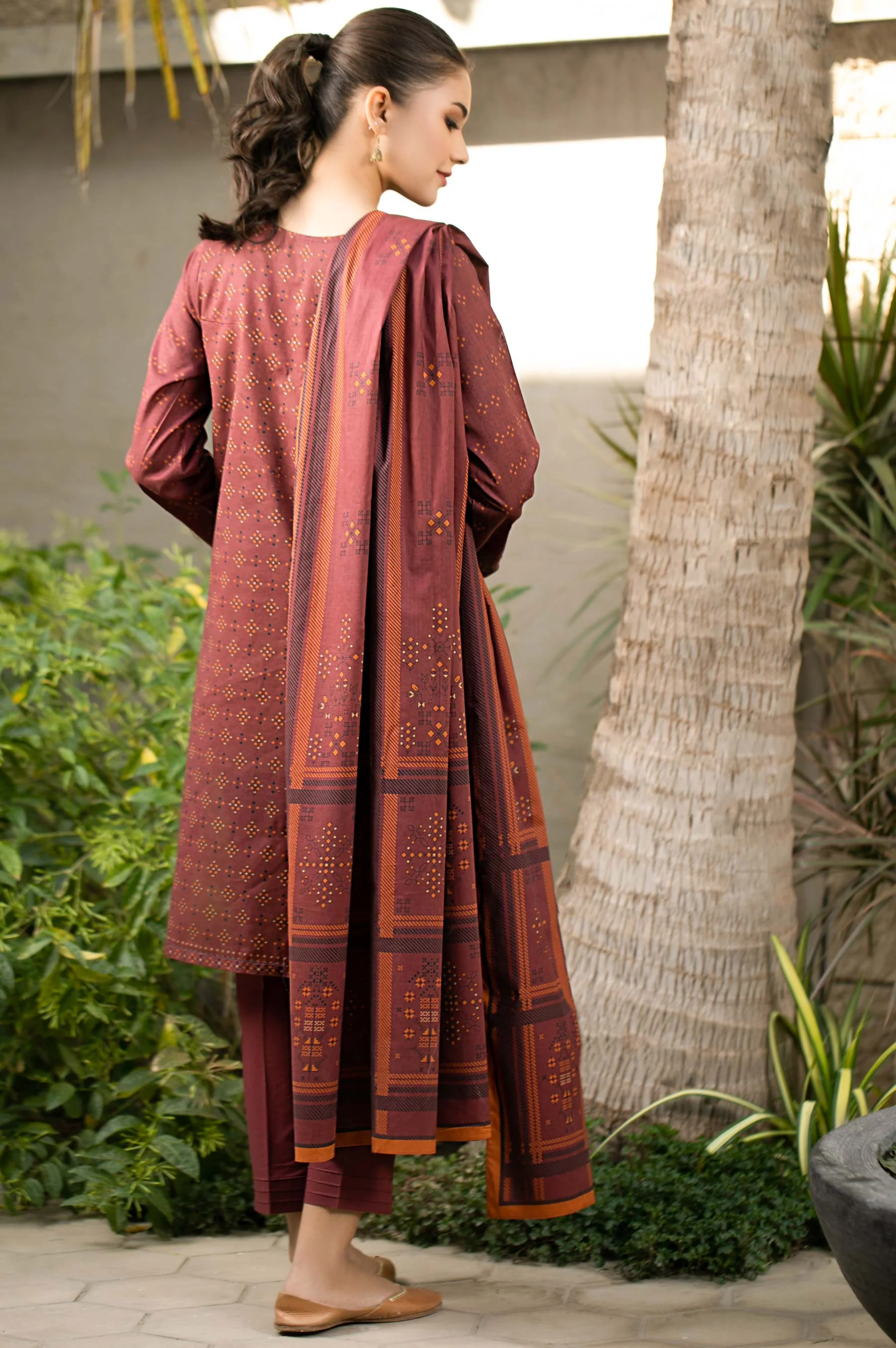 Stitched 3 Piece Embroidered Cambric Suit - Image 3