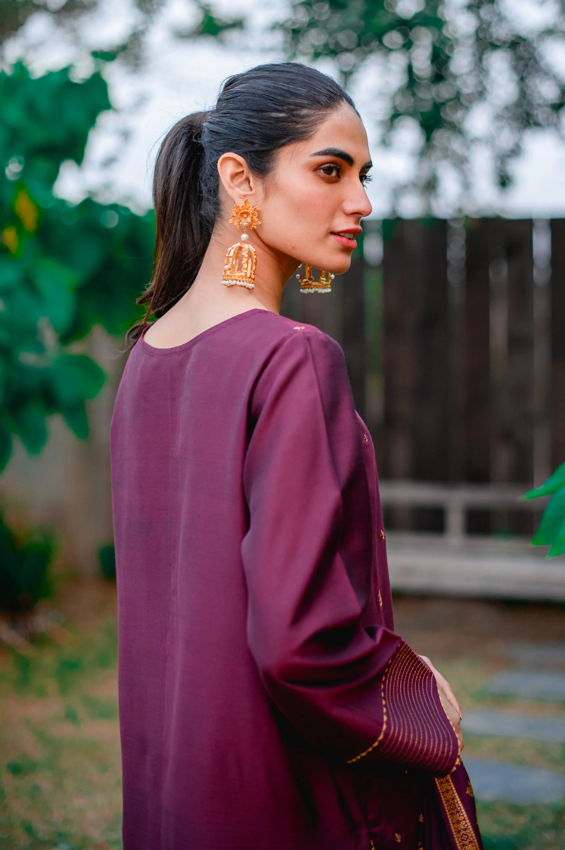 Stitched 3 Piece Cotton Silk Embroidered Suit - Image 4