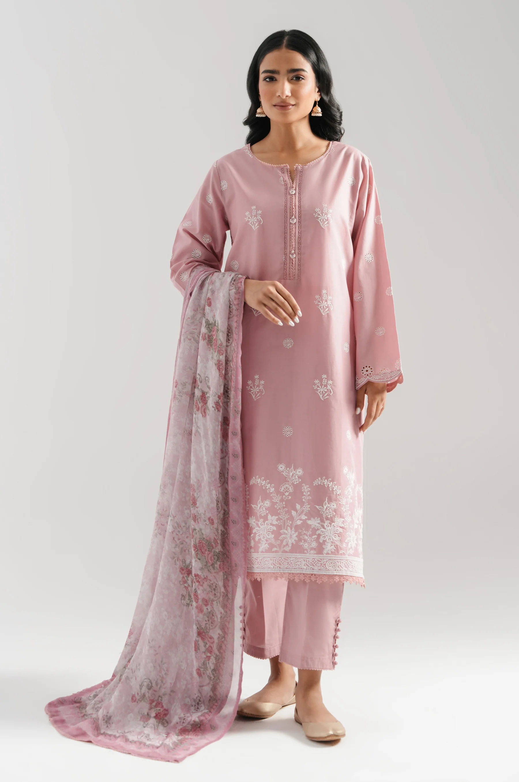 STITCHED CHIKANKARI SUIT