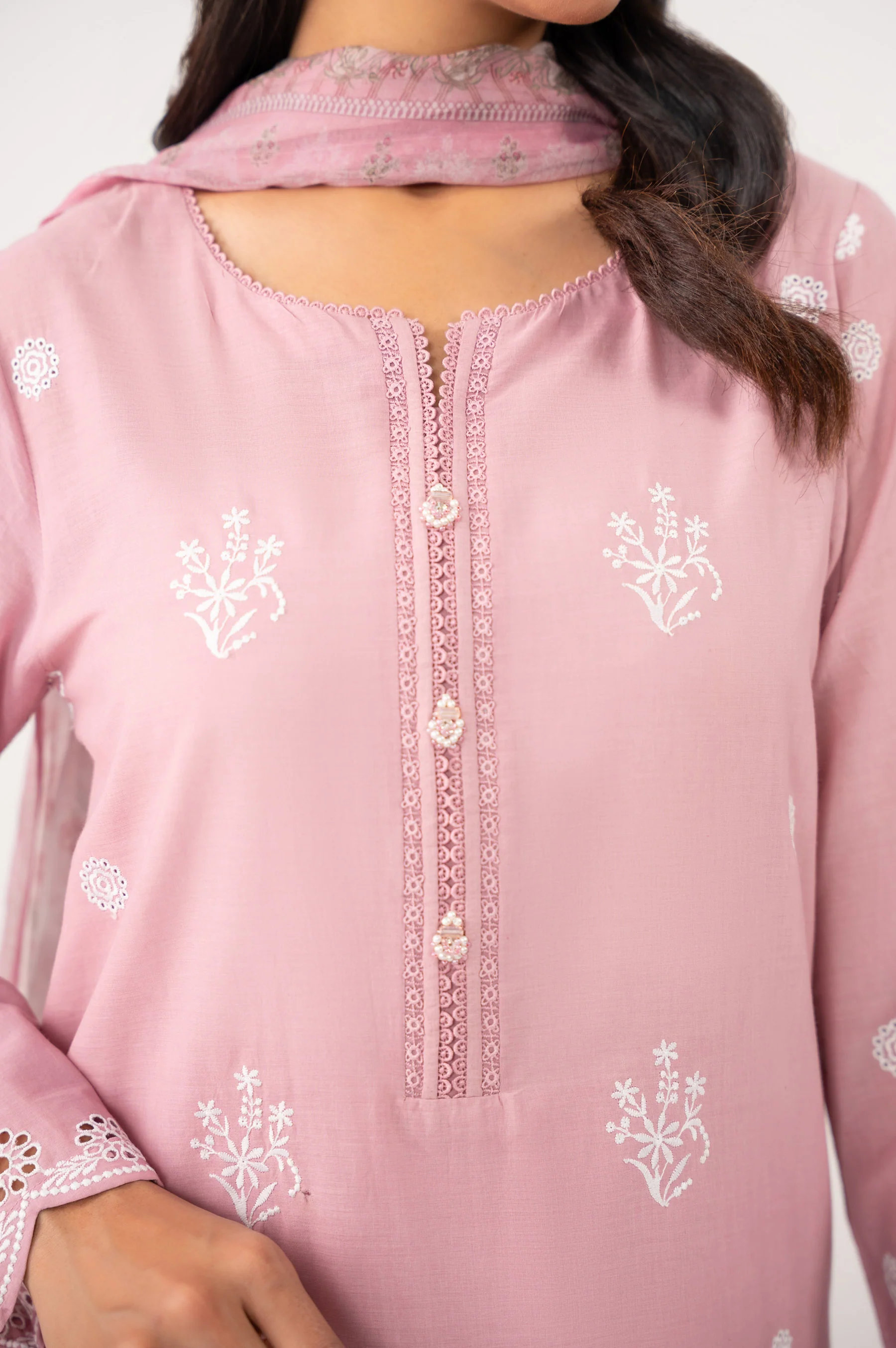 STITCHED CHIKANKARI SUIT - Image 2