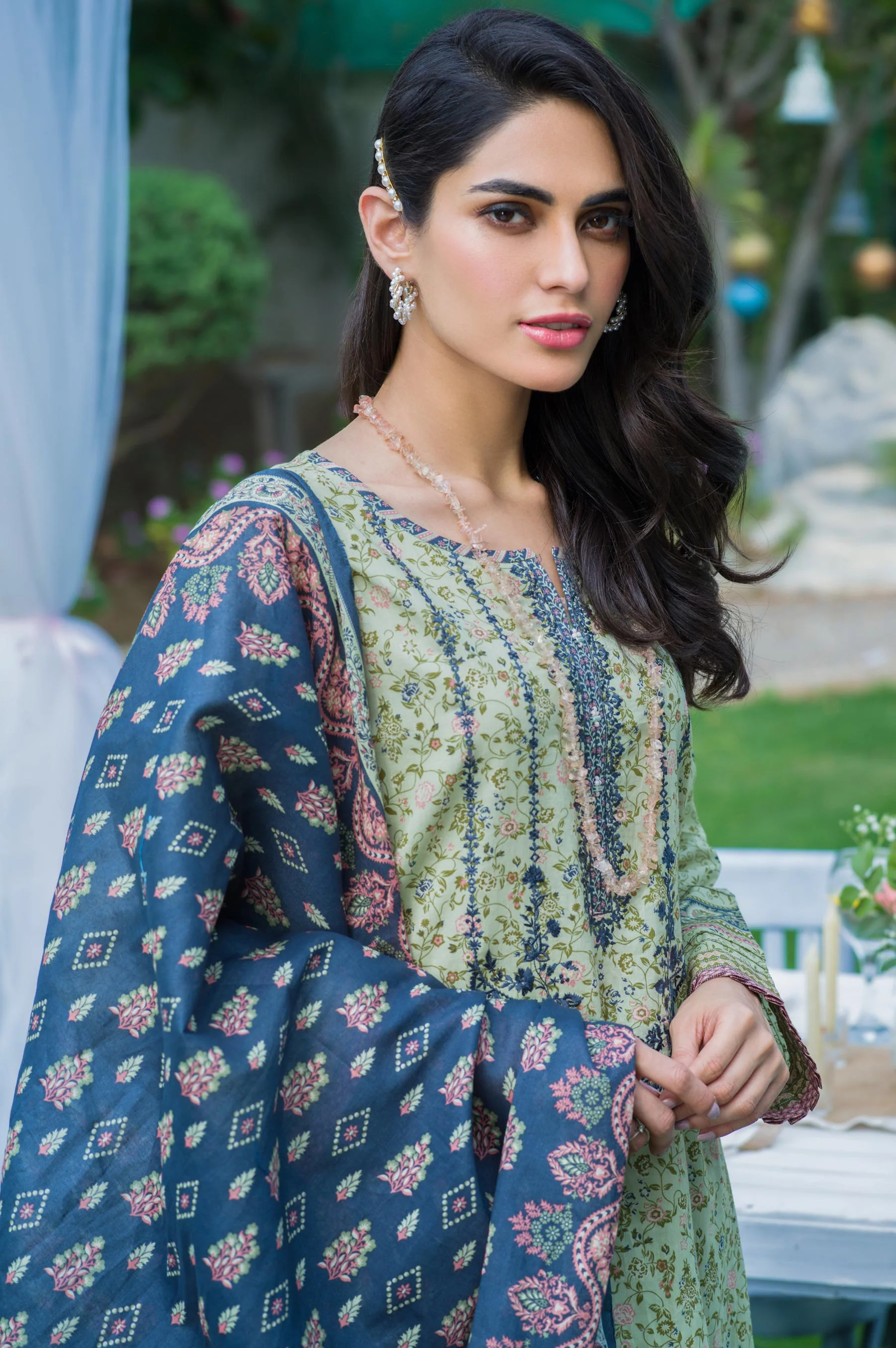 Stitched 3 Piece Embroidered Lawn Suit