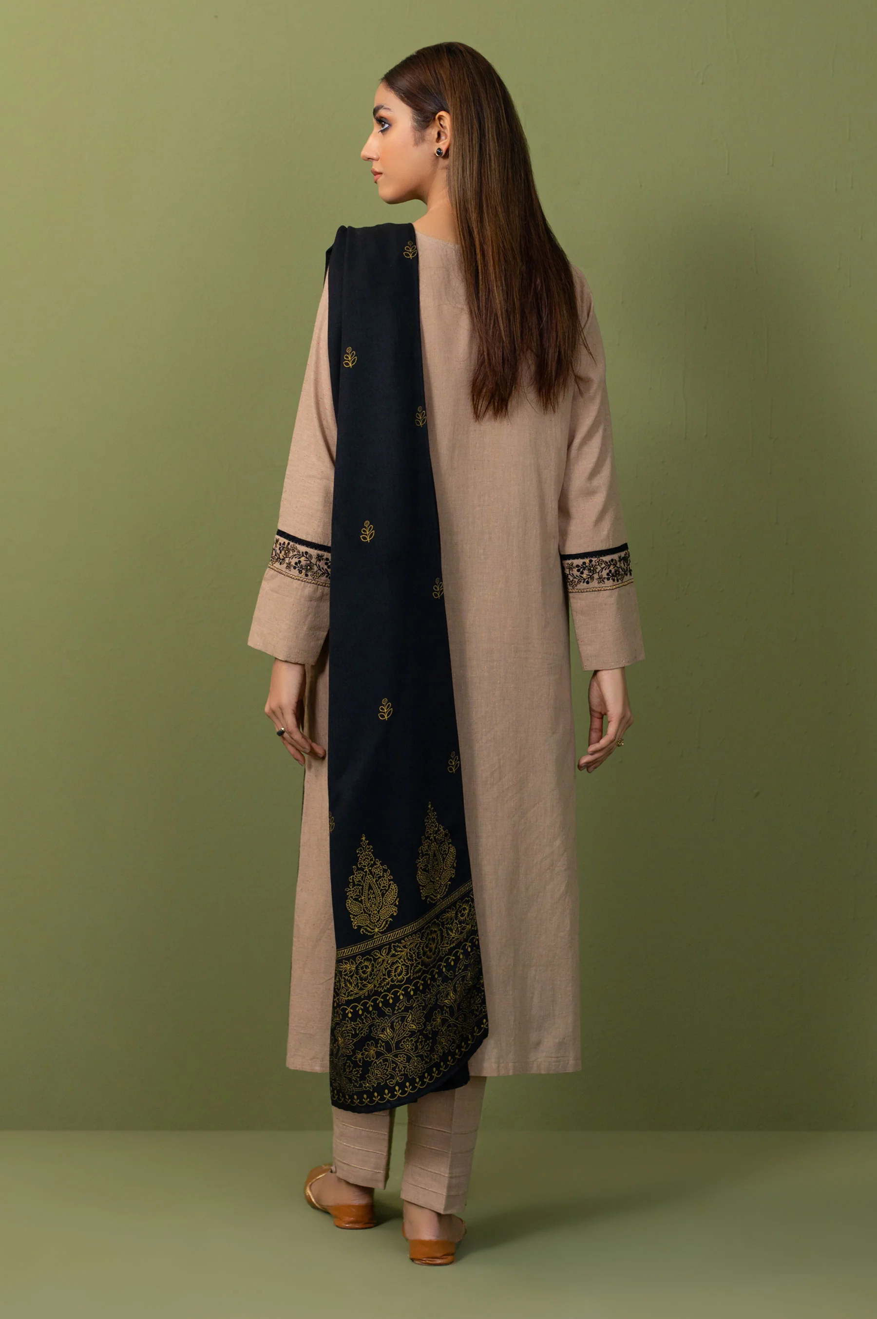 Stitched 3 Piece Embroidered Multi Neps Suit - Image 2