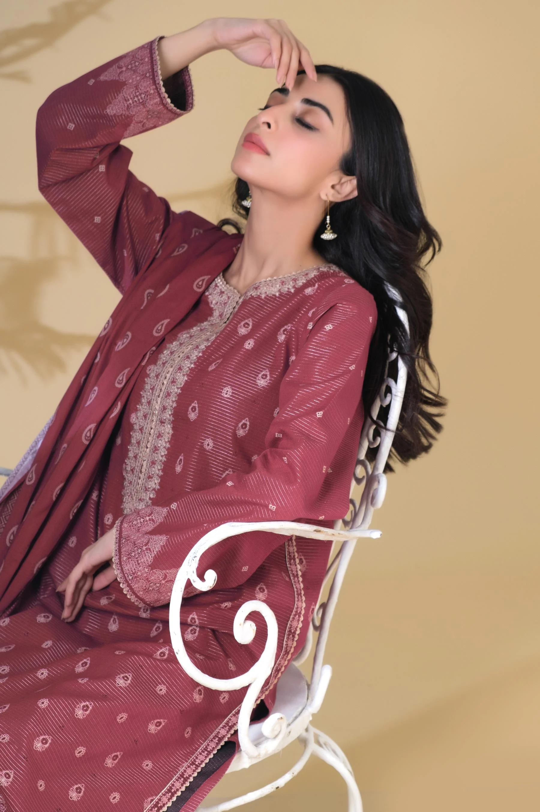 Stitched 3 Piece Printed Masuri Lawn Suit - Image 3