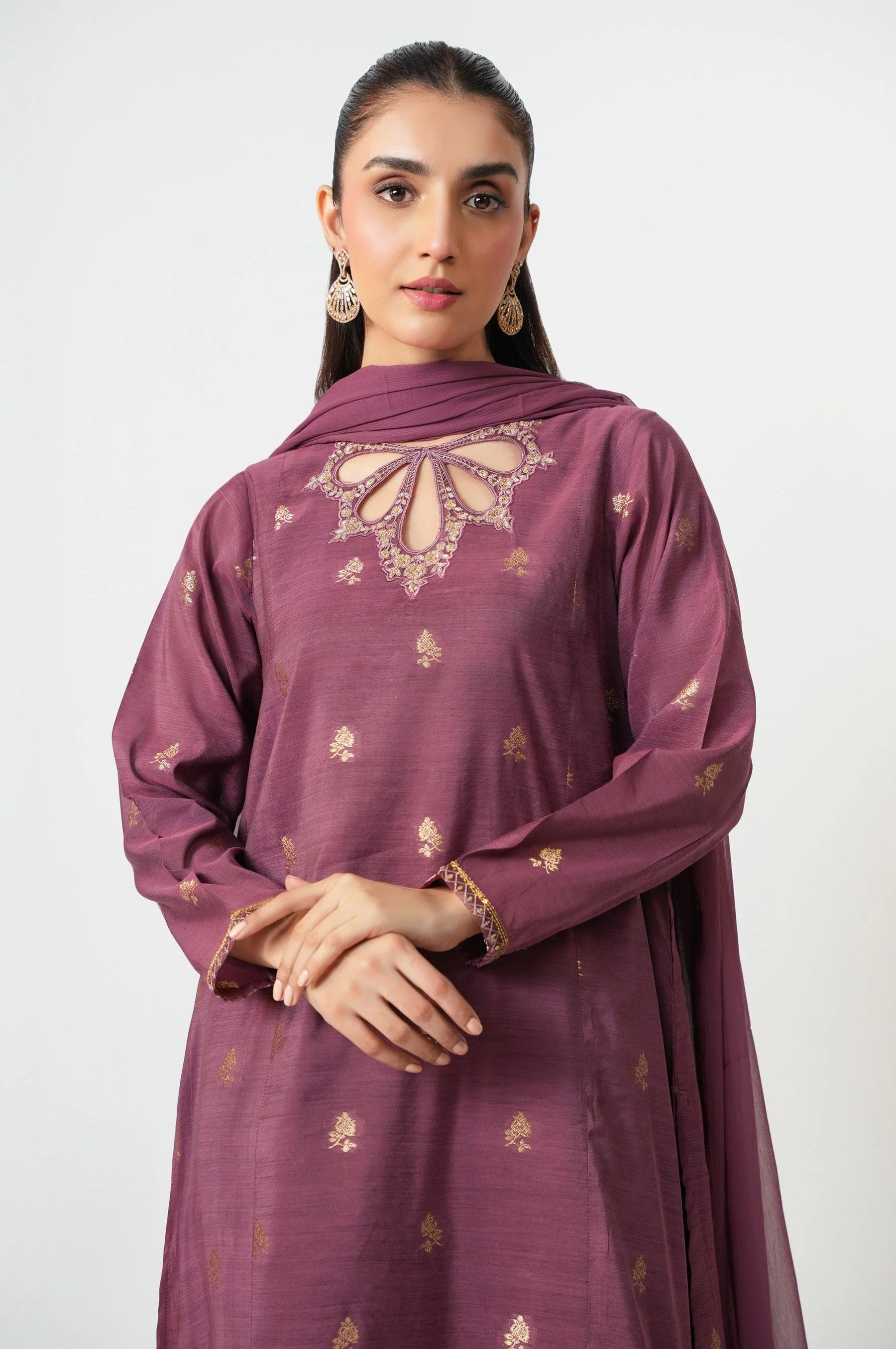 STITCHED EMBROIDERED SUIT (FACTORY E-OUTLET) - Image 3