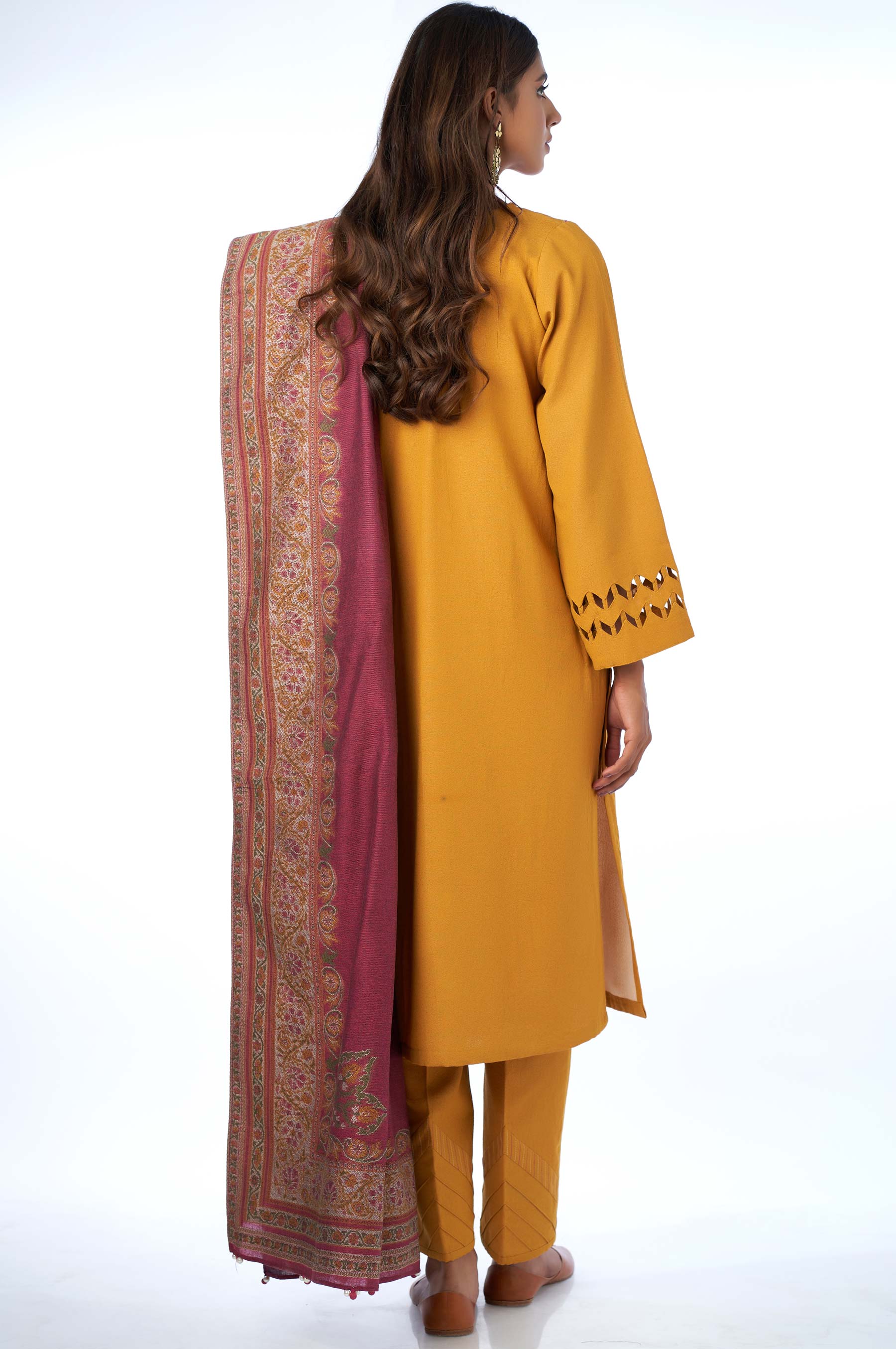 Stitched 3 Pieces Karandi Suit - Image 2