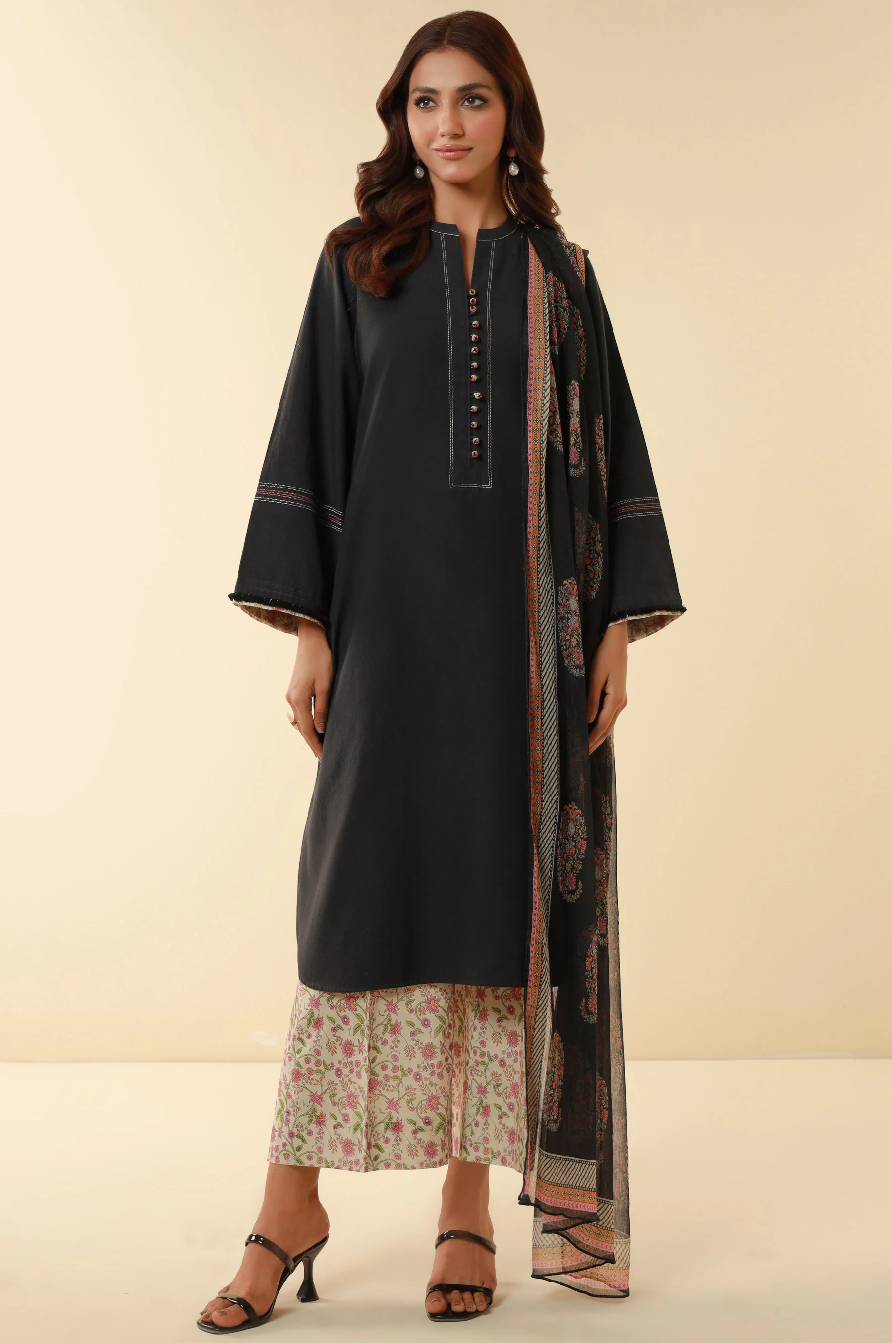 Stitched 3 Piece Lawn Suit