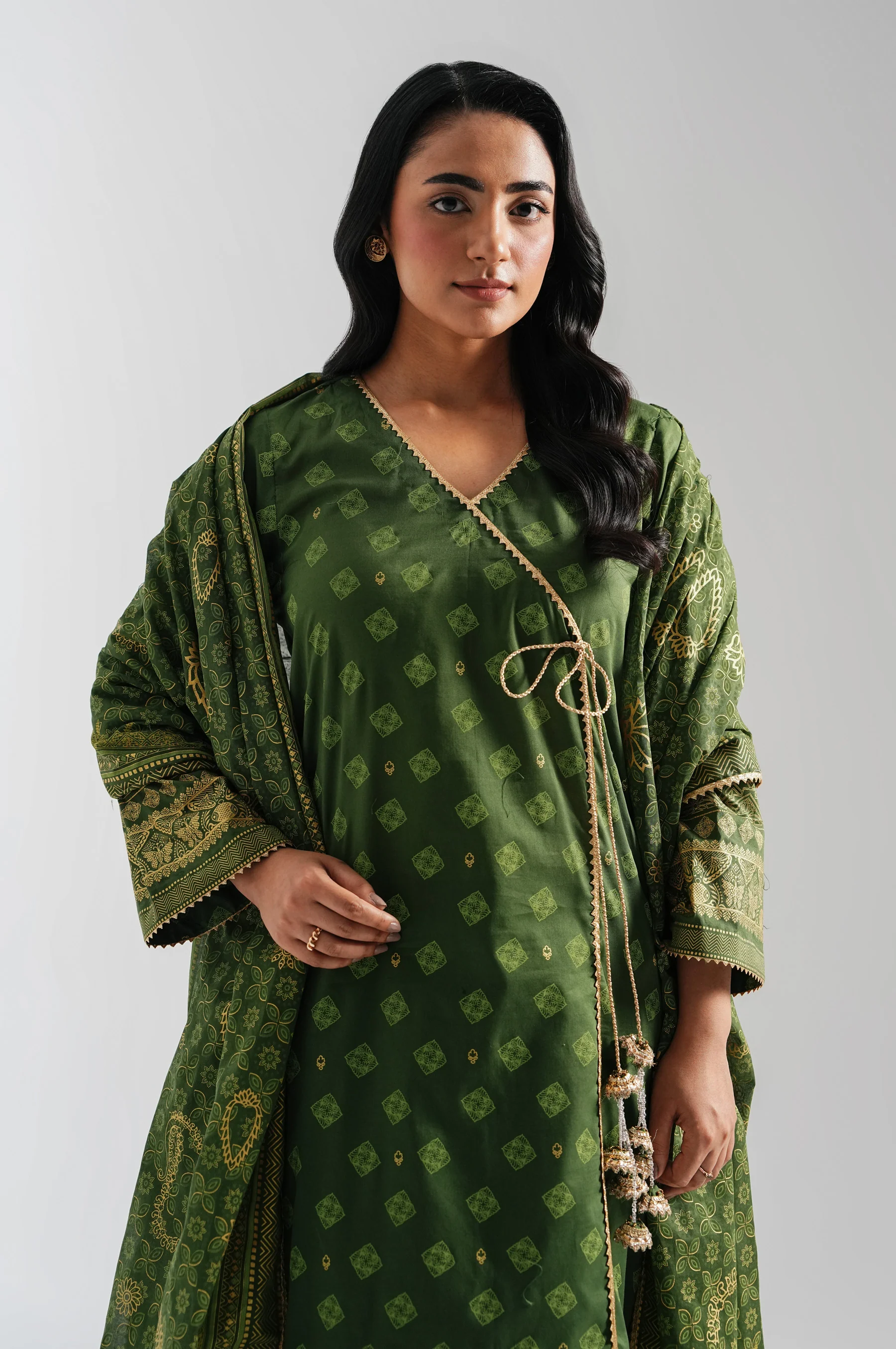STITCHED EMBROIDERED LAWN SUIT - Image 3