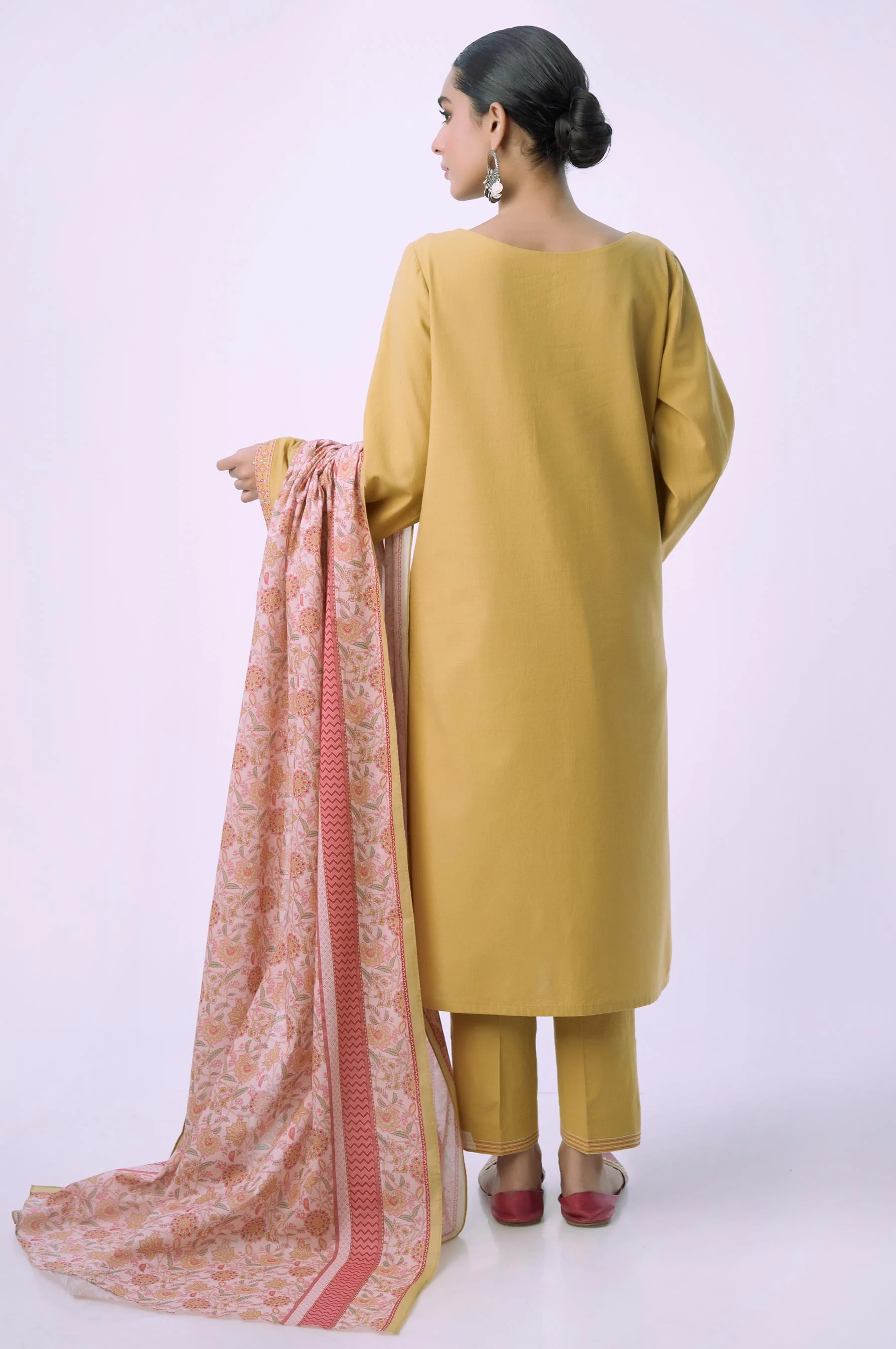 Stitched 3 Piece Embroidered Cambric Suit - Image 3