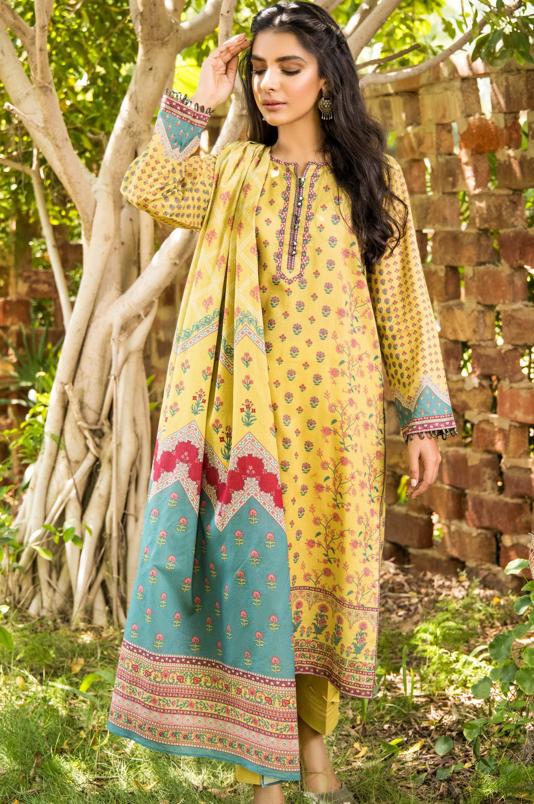 Stitched 3 Piece Printed Karandi Suit - Image 3