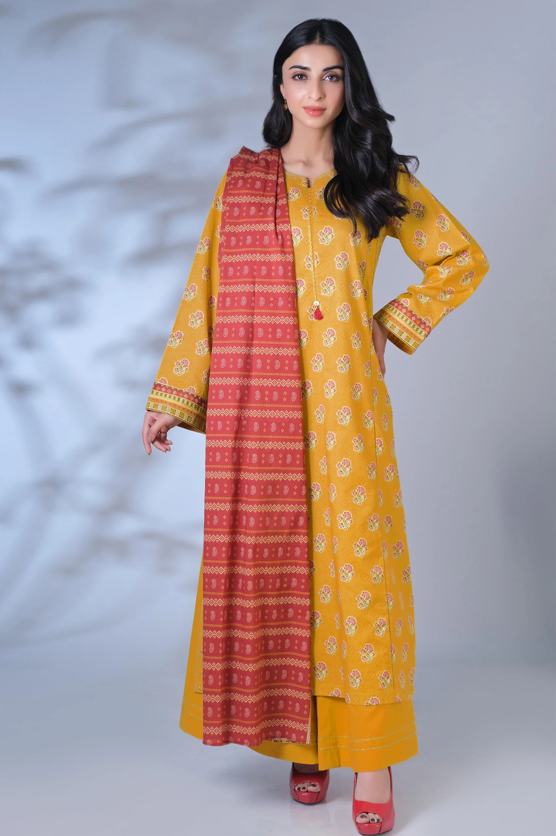 Stitched 2 Piece Printed Lawn Suit - Image 4