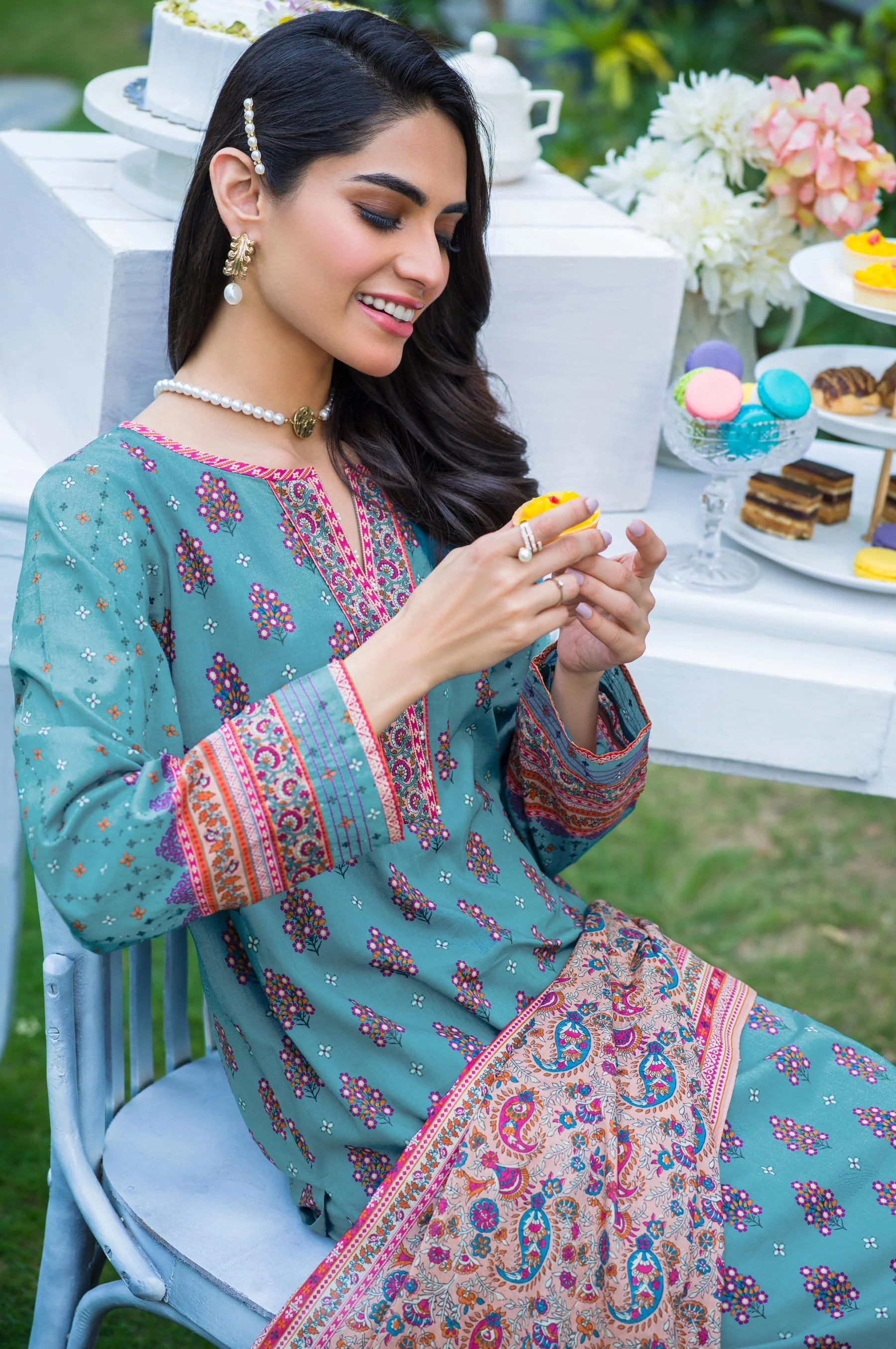 Stitched 3 Piece Printed Lawn Suit - Image 4