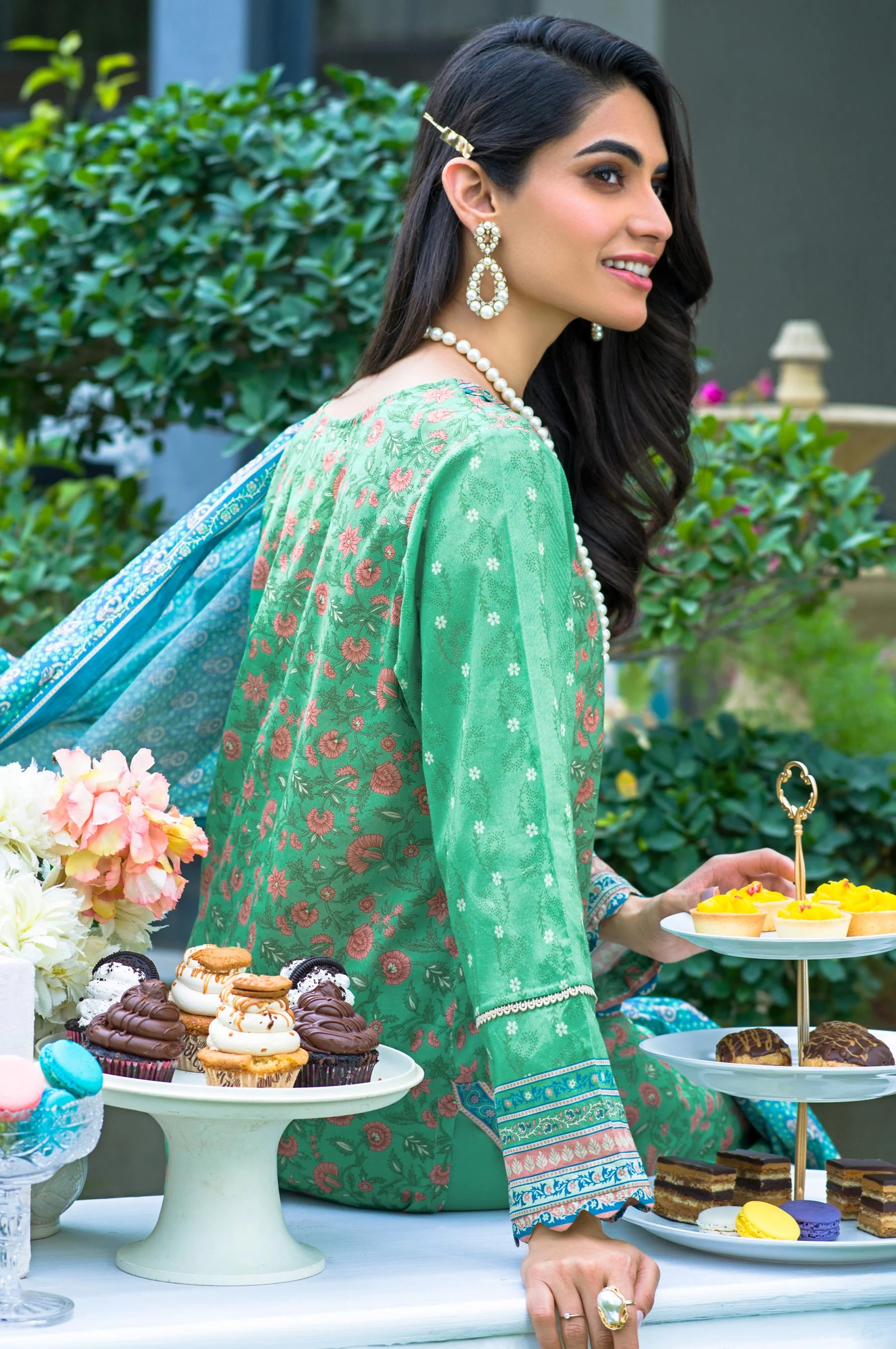 Stitched 3 Piece Printed Lawn Suit - Image 5