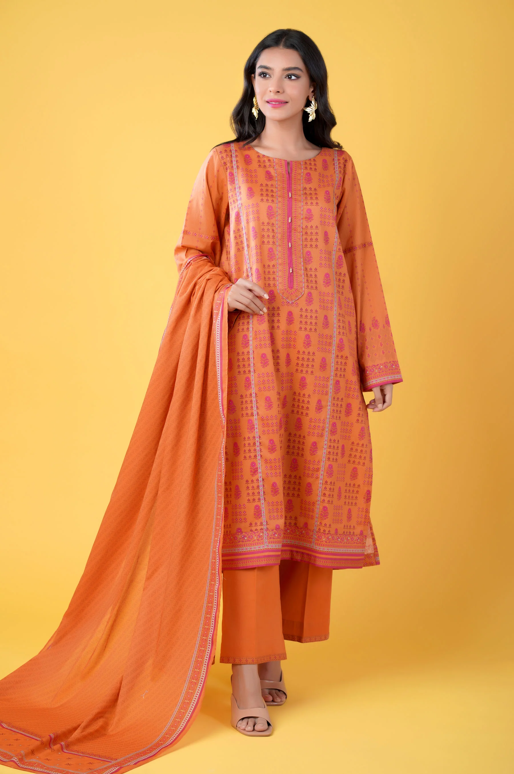 Stitched 3 Piece Printed Lawn - Image 2