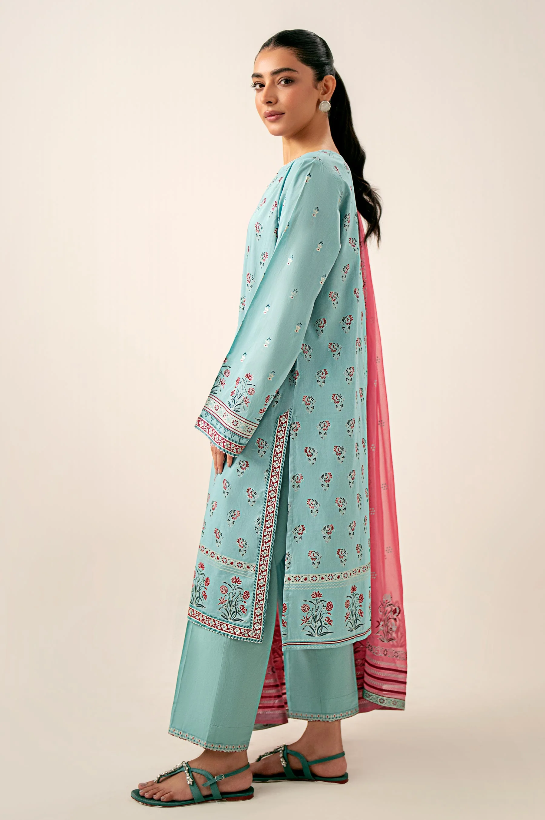 Stitched 3 Piece Paste Printed Lawn Suit - Image 3