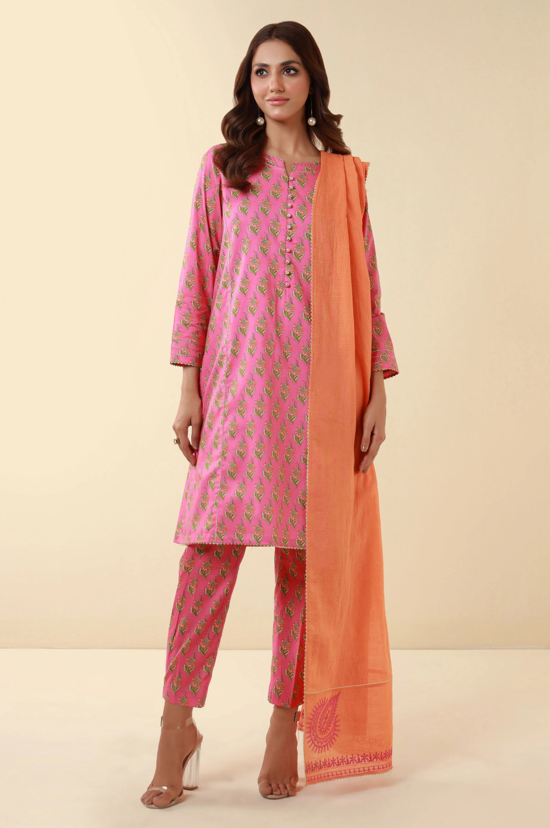 Stitched 3 Piece Printed Lawn Suit