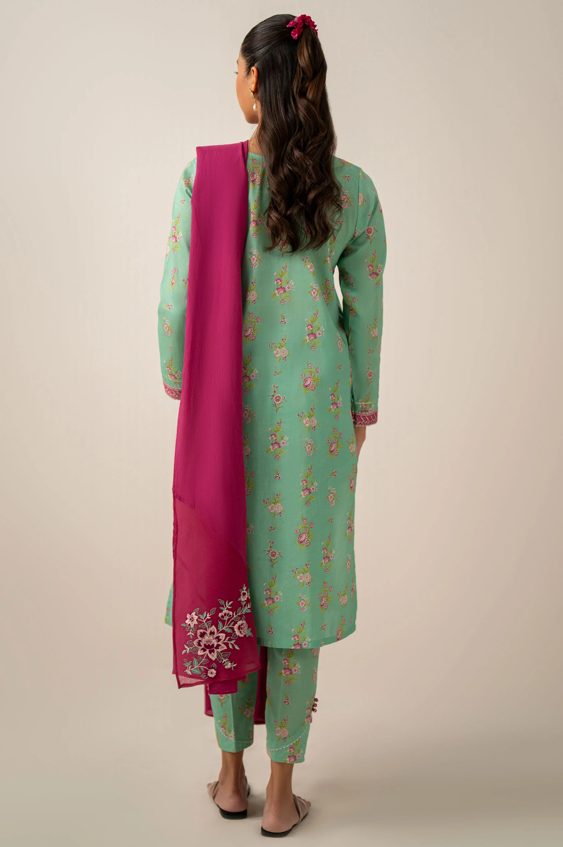 Stitched 3 Piece Printed Lawn Suit - Image 6