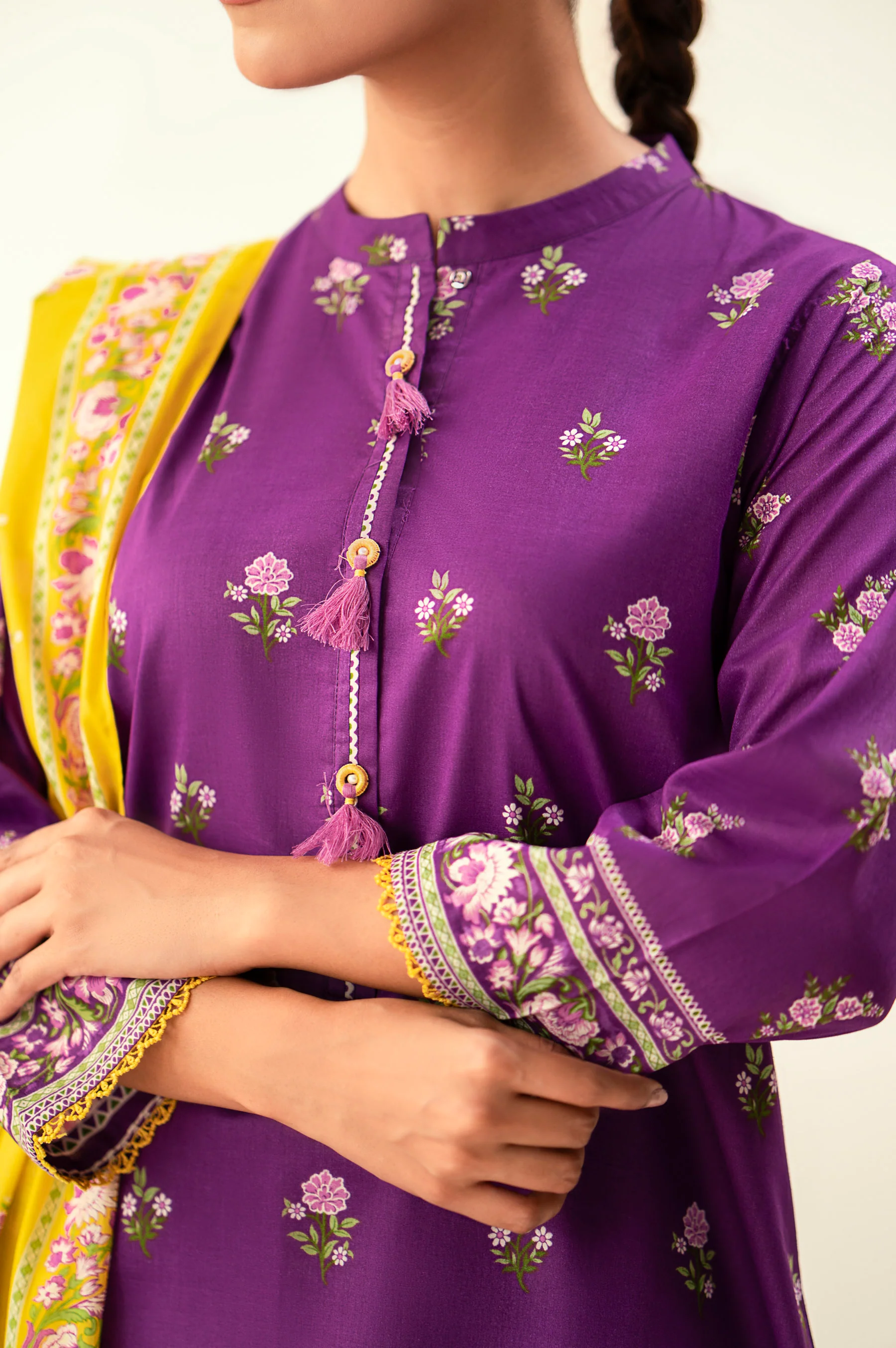 Stitched 3 Piece Printed Lawn Suit - Image 2