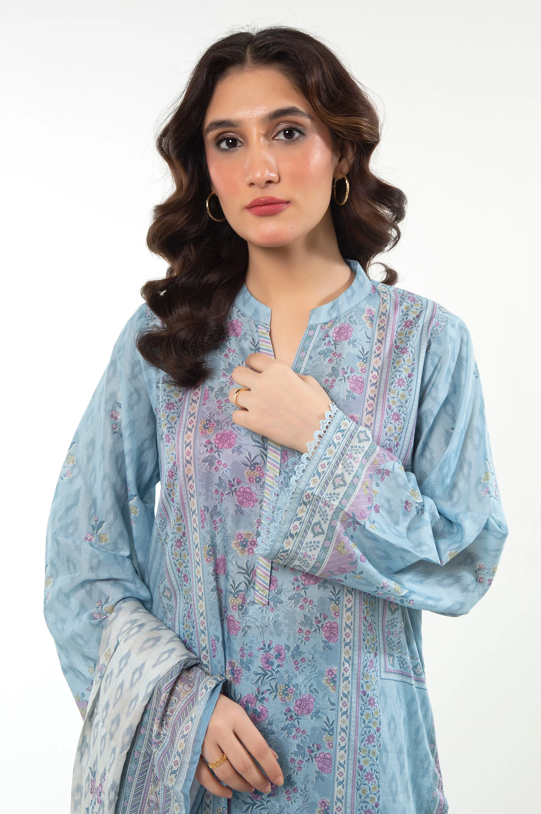 STITCHED PRINTED LAWN SUIT - Image 4