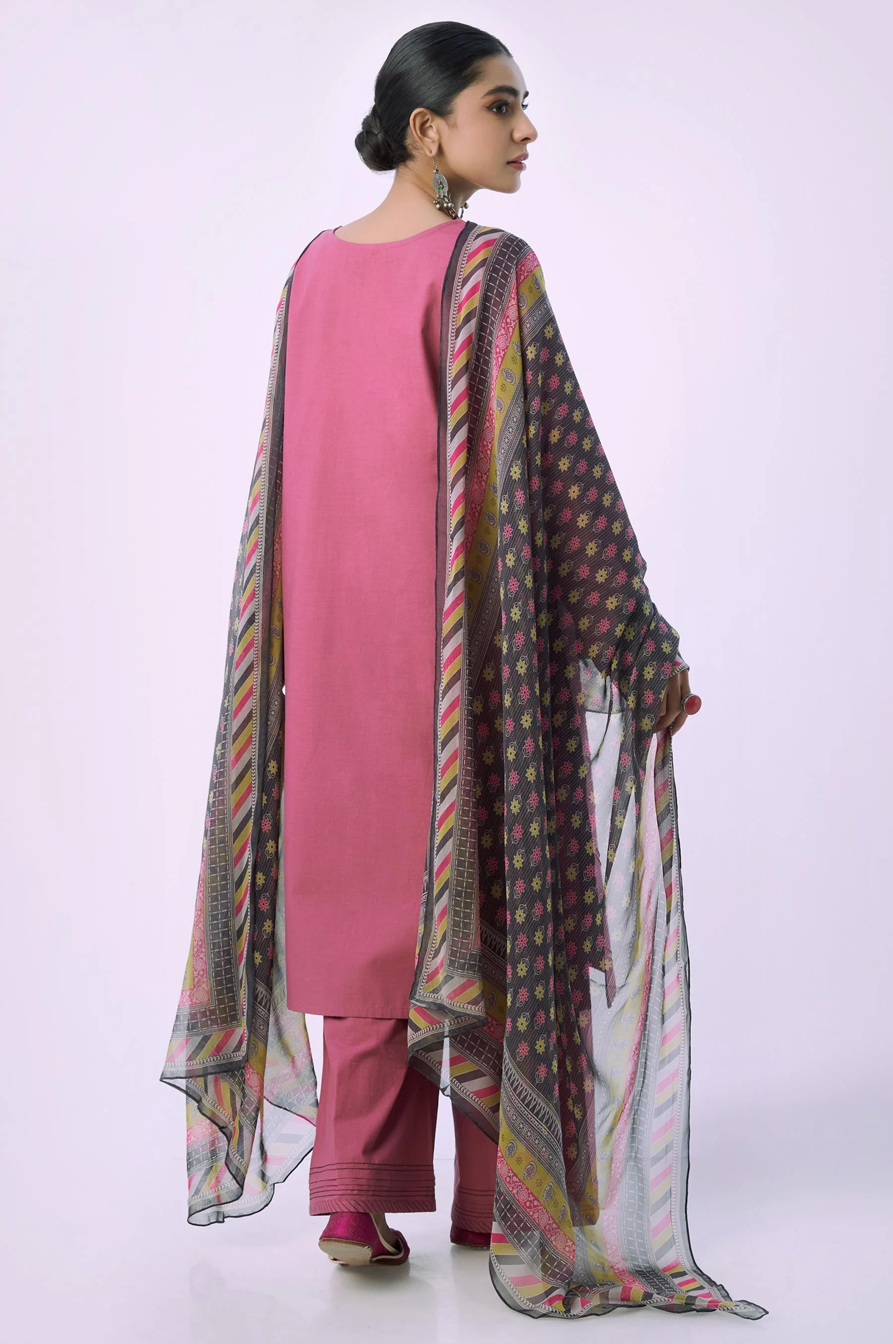 Stitched 3 Piece Printed Lawn Suit - Image 3
