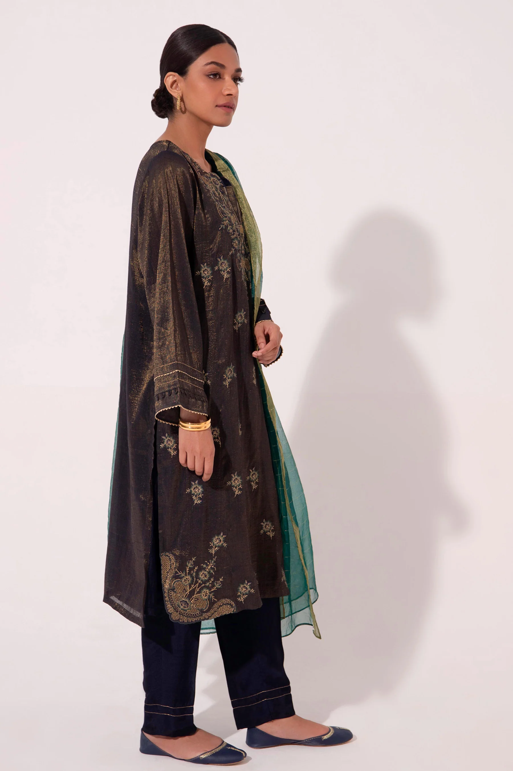 Stitched 3 Piece Staple Maysori Embroidered Suit - Image 3