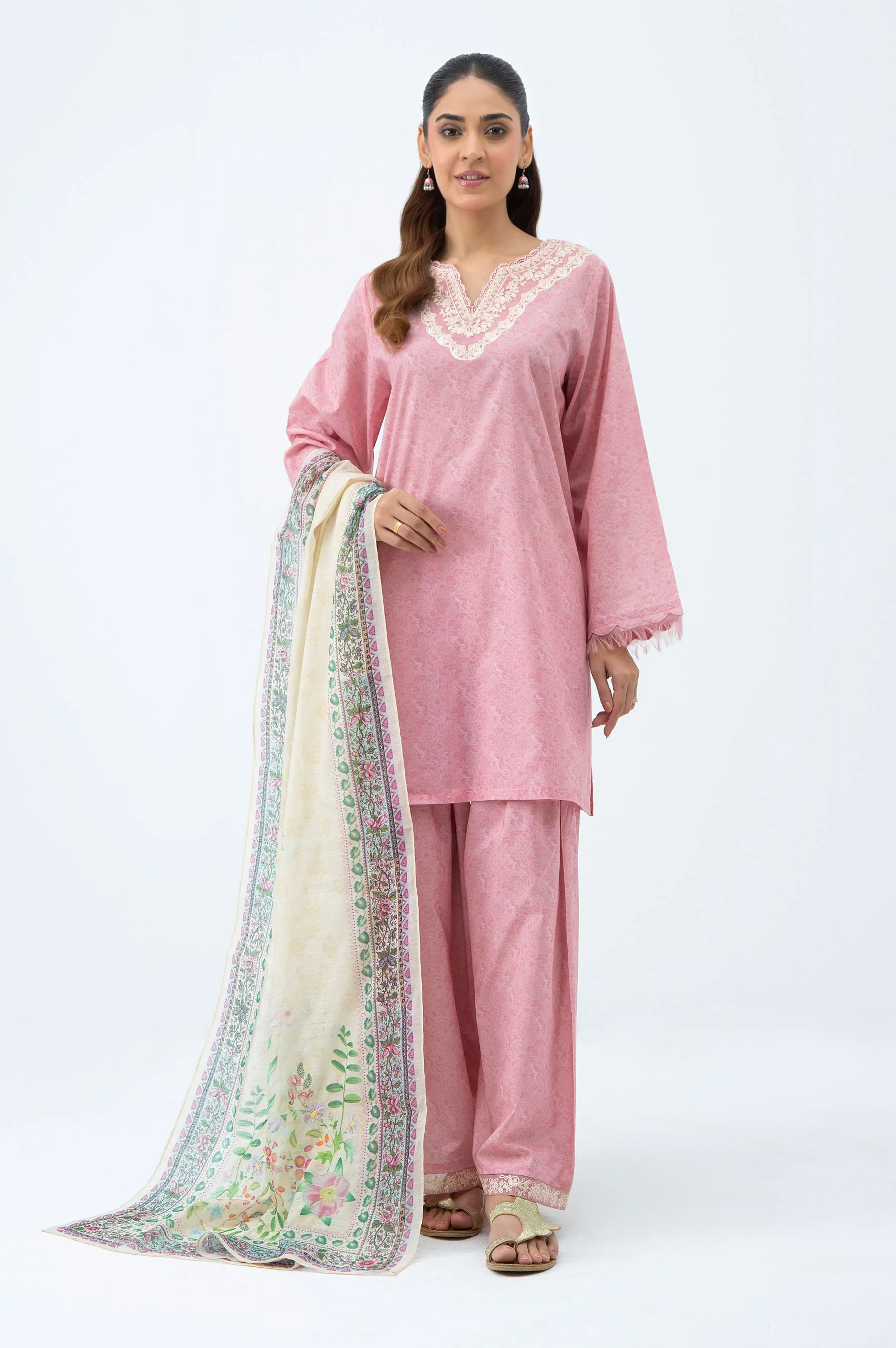 STITCHED EMBROIDERED LAWN SUIT