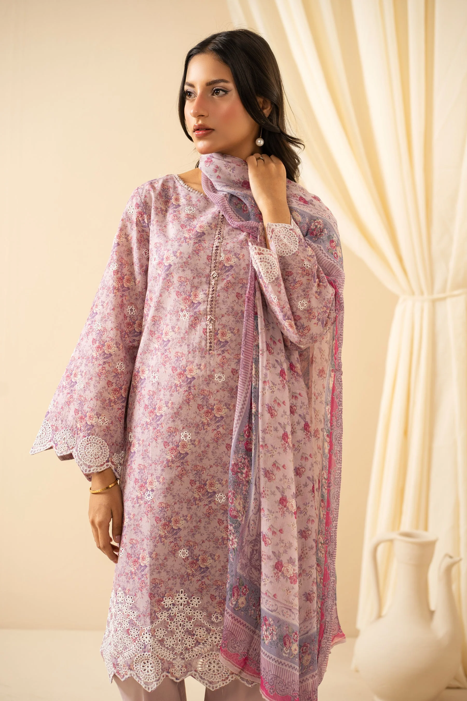 STITCHED 3 PIECE CHIKANKARI SUIT (FACTORY E-OUTLET) - Image 4